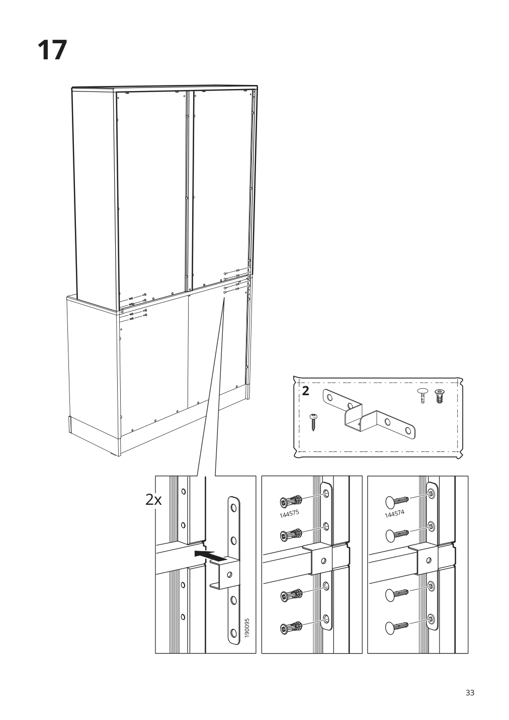 Assembly instructions for IKEA Havsta glass door cabinet gray | Page 33 - IKEA HAVSTA storage with sliding glass doors 892.752.32