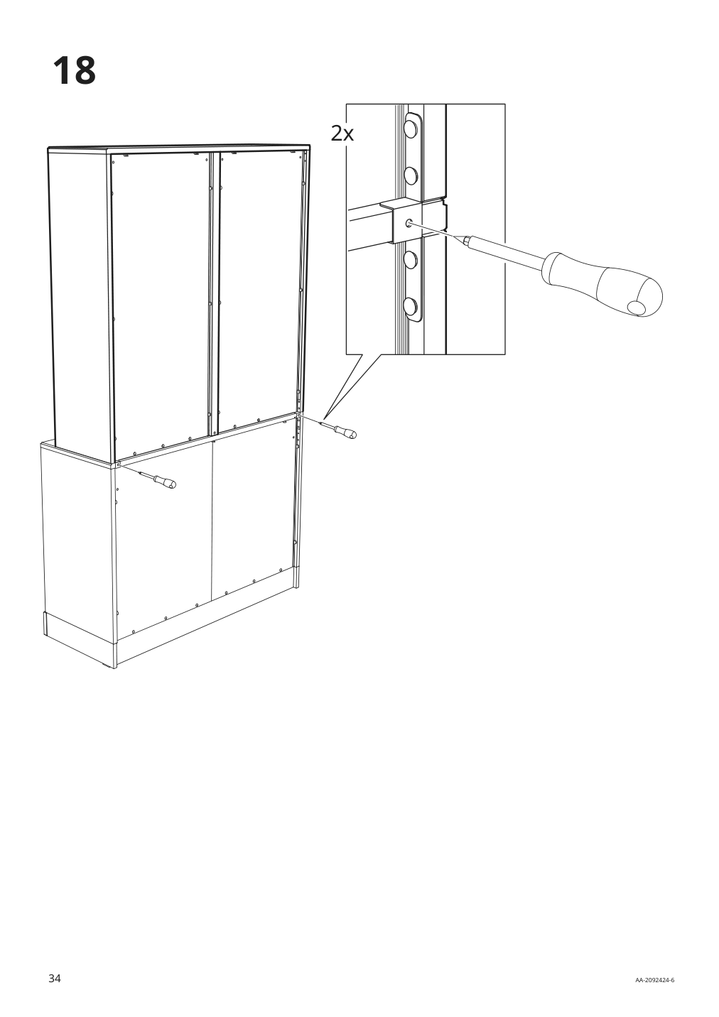 Assembly instructions for IKEA Havsta glass door cabinet gray | Page 34 - IKEA HAVSTA glass-door cabinet with base 392.751.16