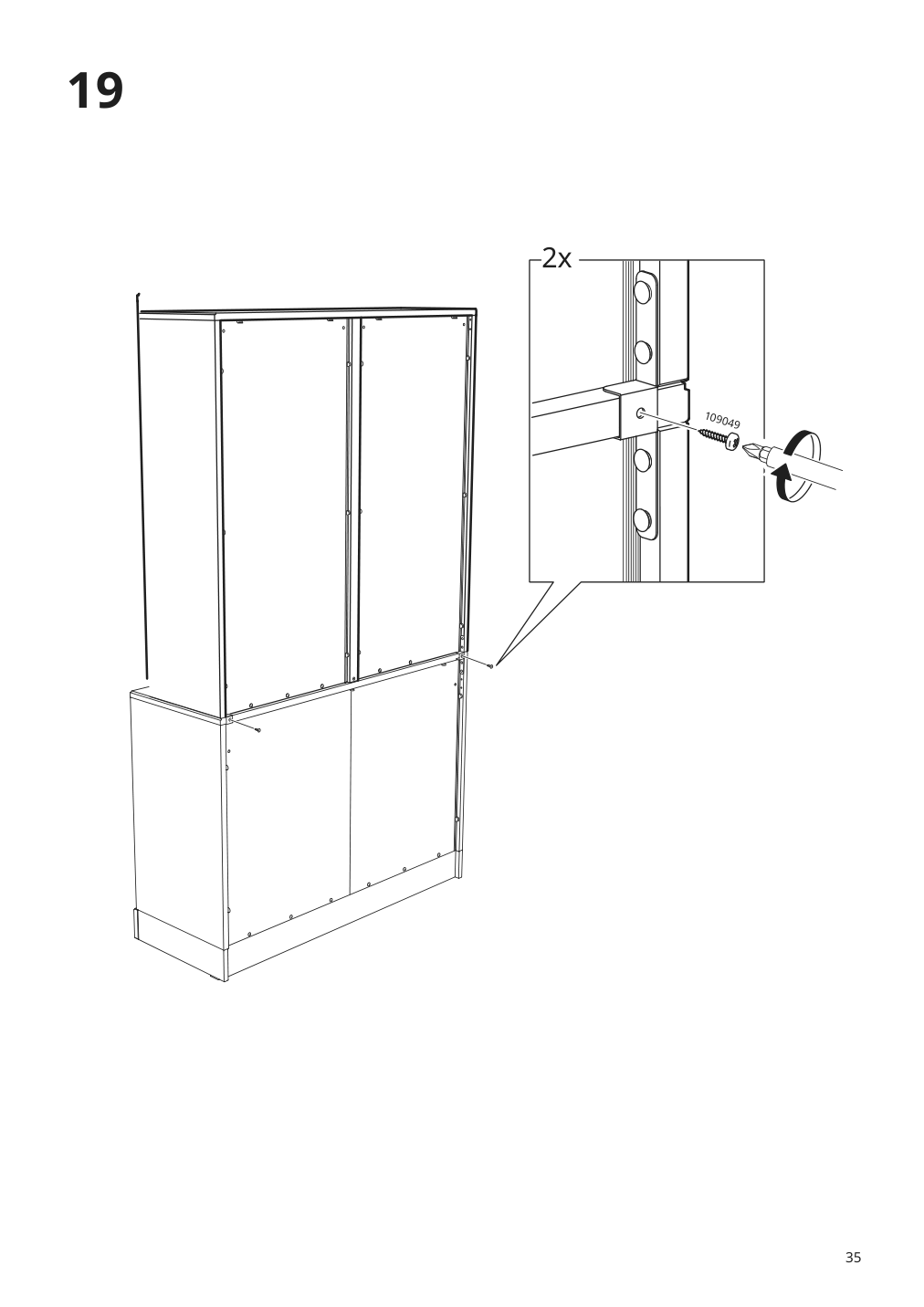 Assembly instructions for IKEA Havsta glass door cabinet gray | Page 35 - IKEA HAVSTA storage with sliding glass doors 192.659.05