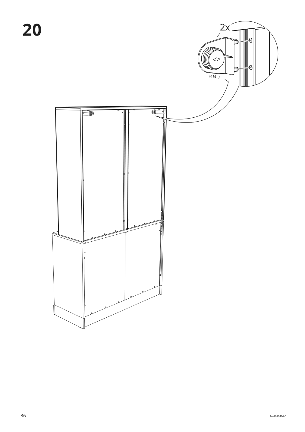 Assembly instructions for IKEA Havsta glass door cabinet gray | Page 36 - IKEA HAVSTA storage with sliding glass doors 192.660.66