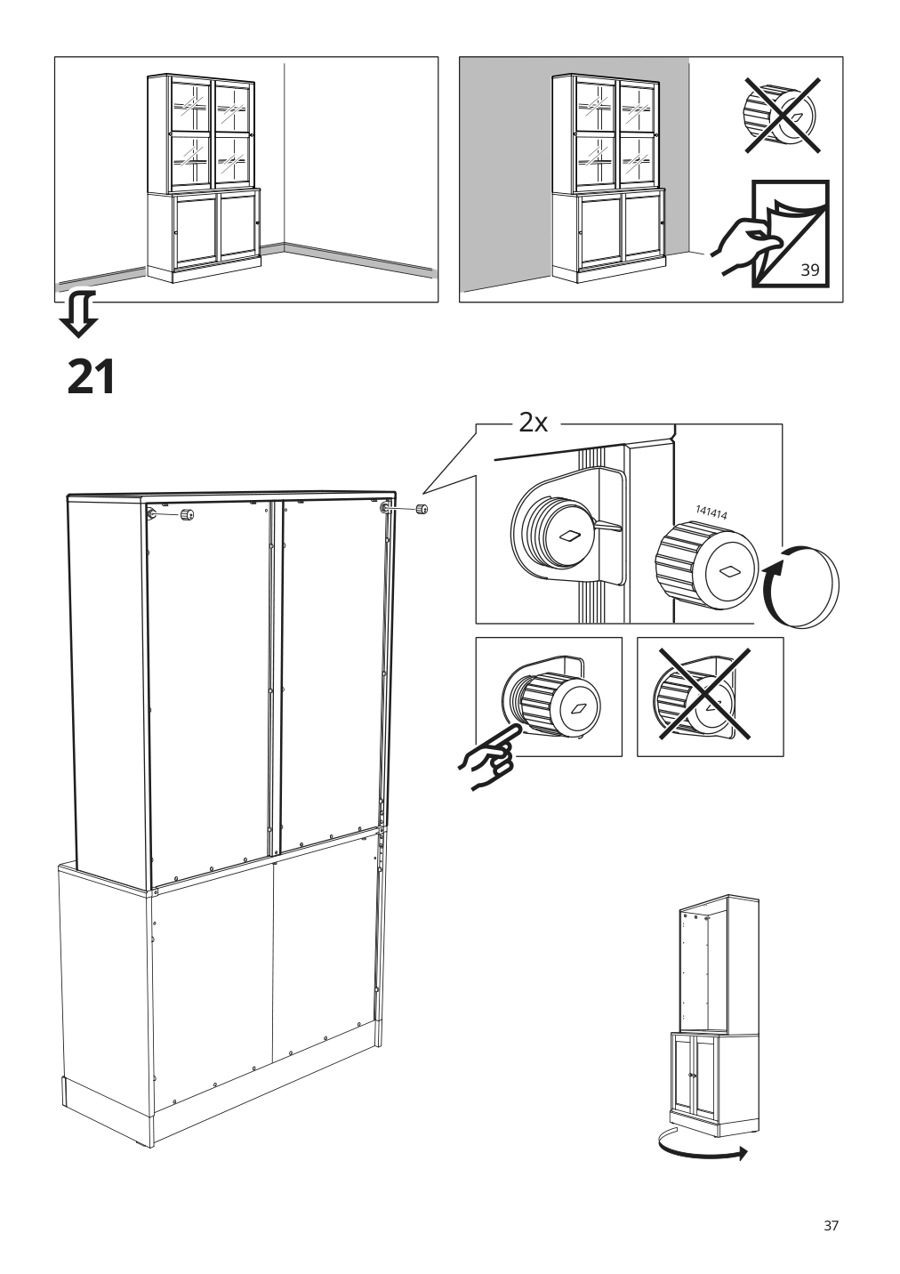 Assembly instructions for IKEA Havsta glass door cabinet gray | Page 37 - IKEA HAVSTA glass-door cabinet 004.151.94