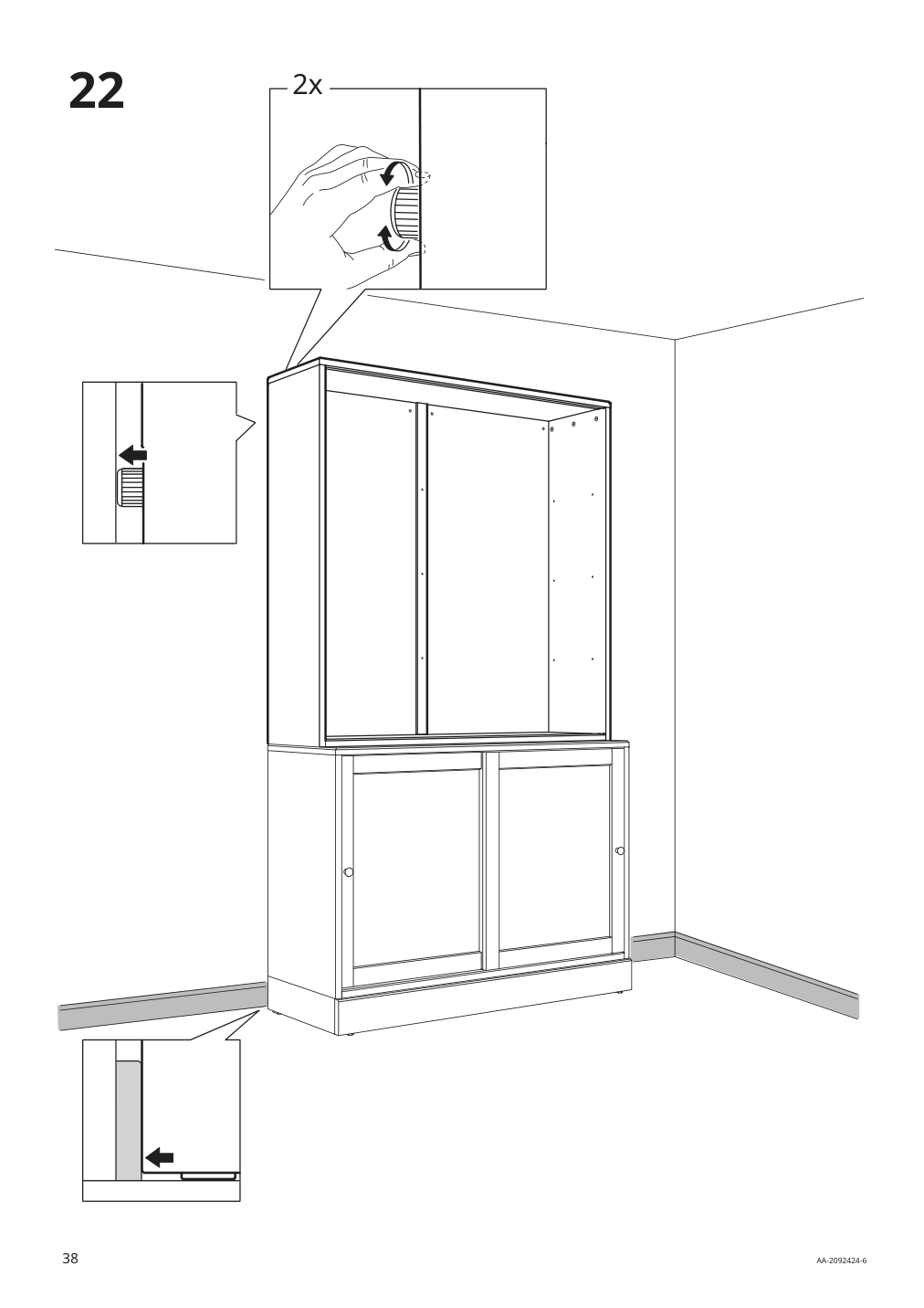 Assembly instructions for IKEA Havsta glass door cabinet gray | Page 38 - IKEA HAVSTA glass-door cabinet with base 392.751.16