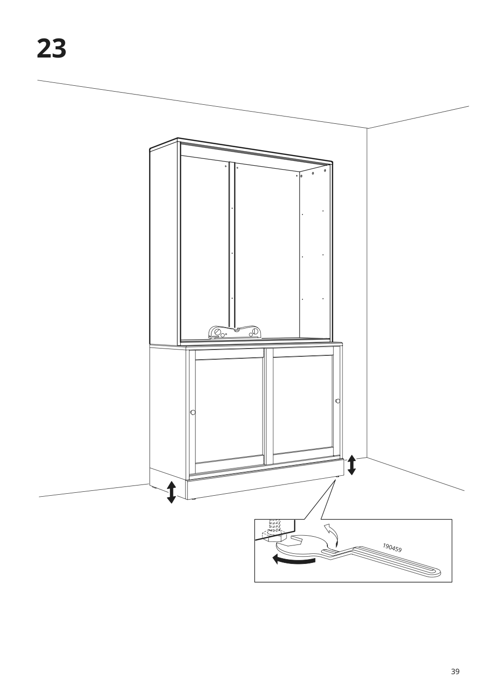 Assembly instructions for IKEA Havsta glass door cabinet gray | Page 39 - IKEA HAVSTA storage with sliding glass doors 192.660.66