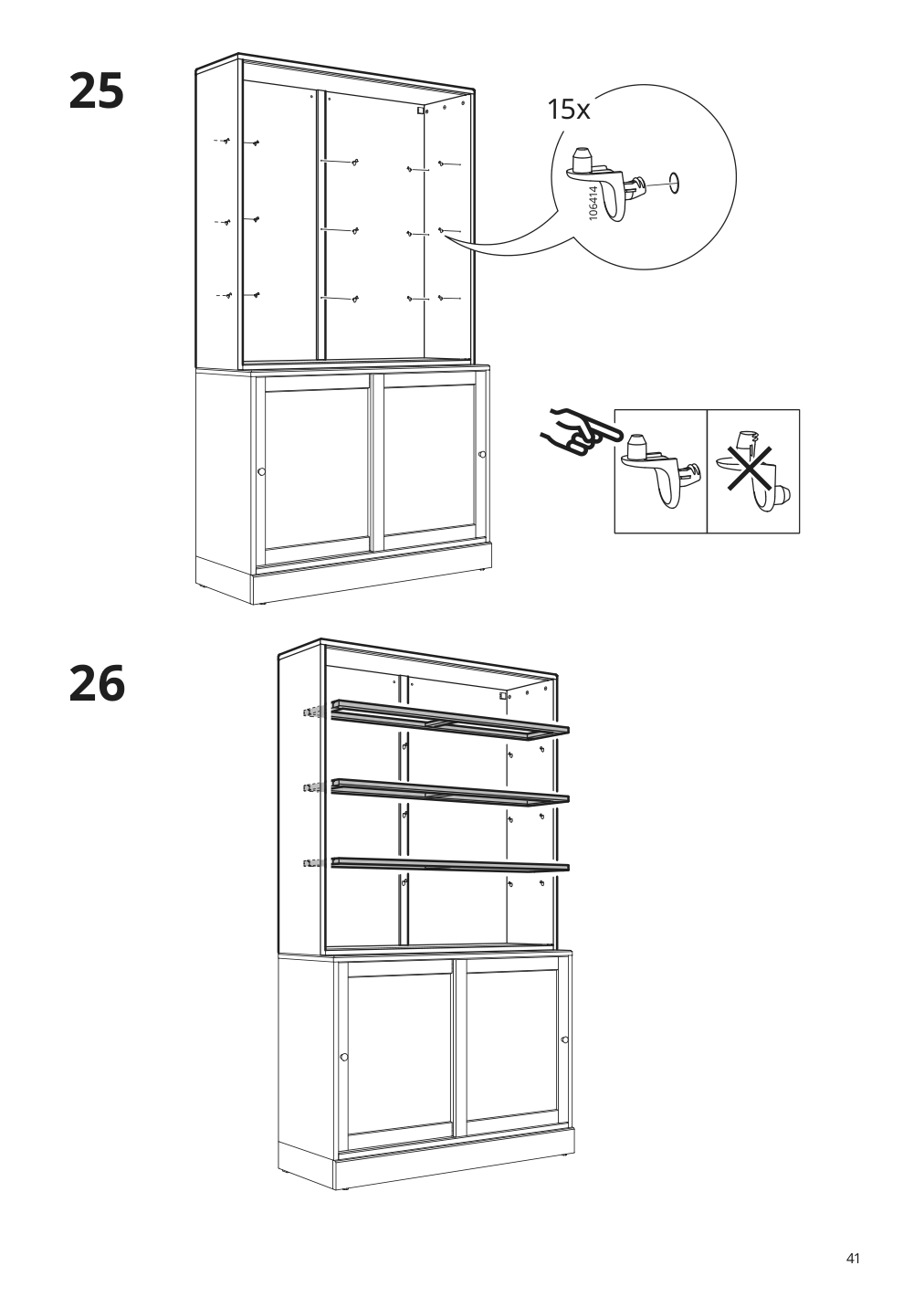 Assembly instructions for IKEA Havsta glass door cabinet gray | Page 41 - IKEA HAVSTA storage with sliding glass doors 892.752.32