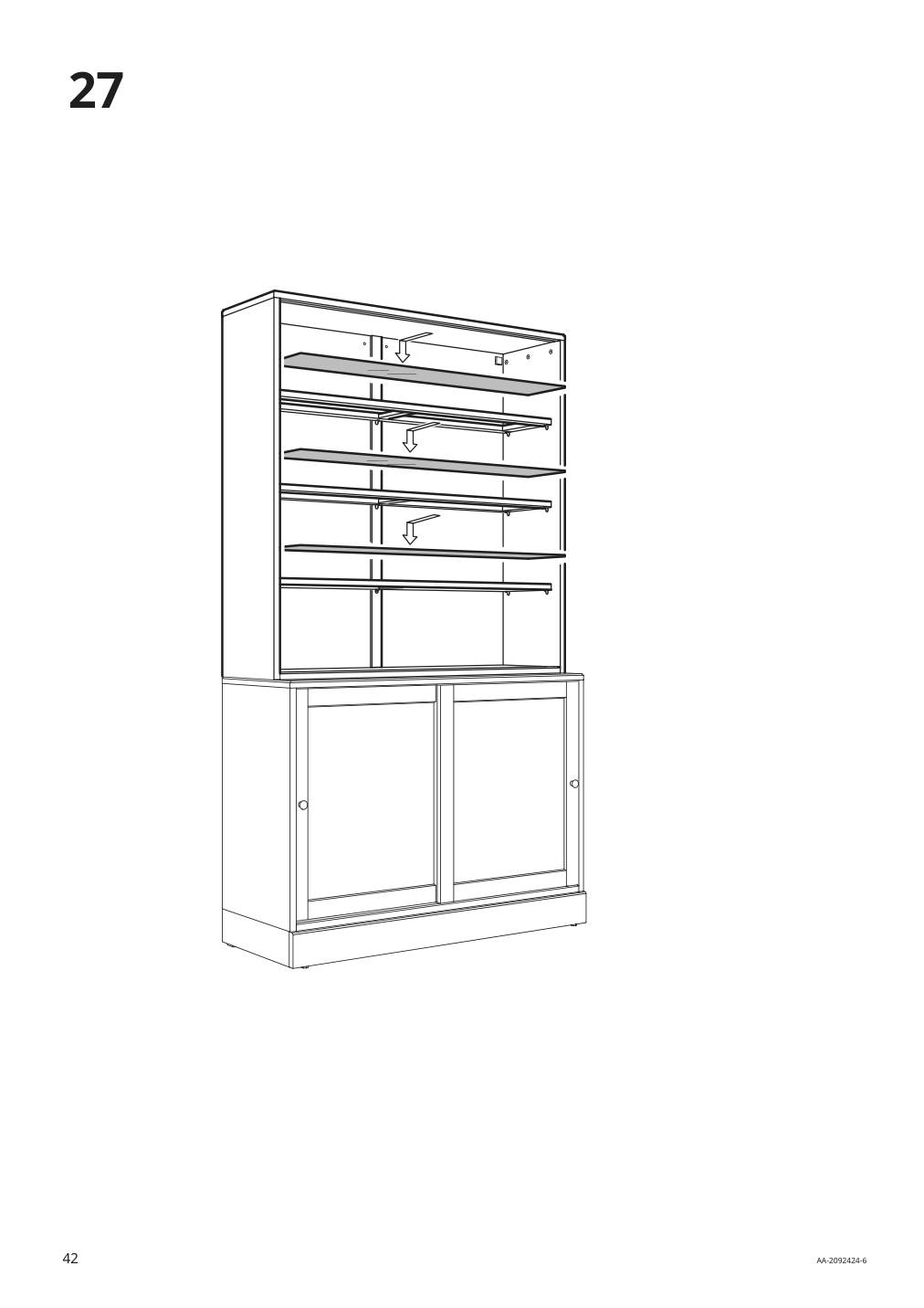 Assembly instructions for IKEA Havsta glass door cabinet gray | Page 42 - IKEA HAVSTA storage with sliding glass doors 192.660.66