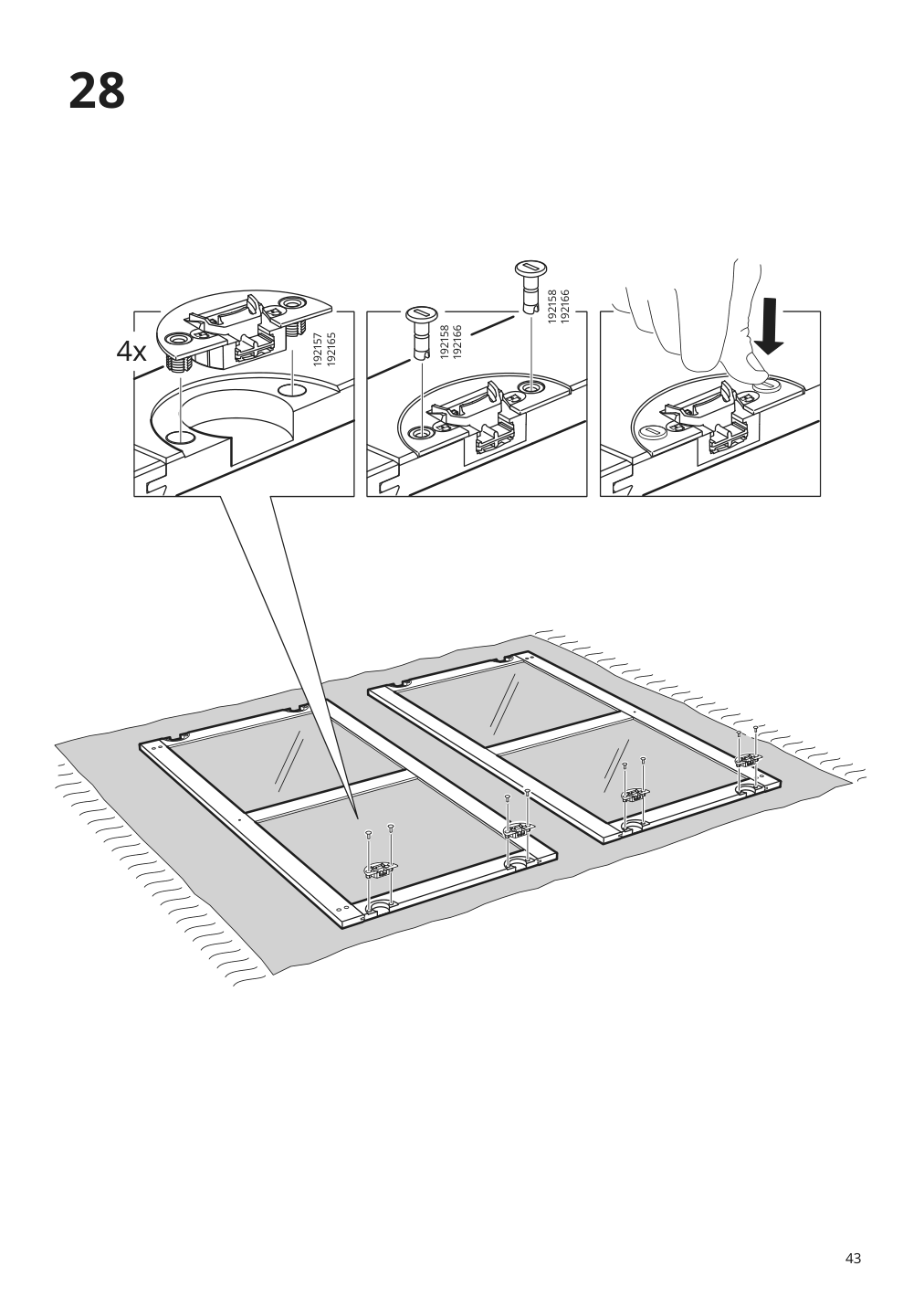 Assembly instructions for IKEA Havsta glass door cabinet gray | Page 43 - IKEA HAVSTA storage with sliding glass doors 892.752.32