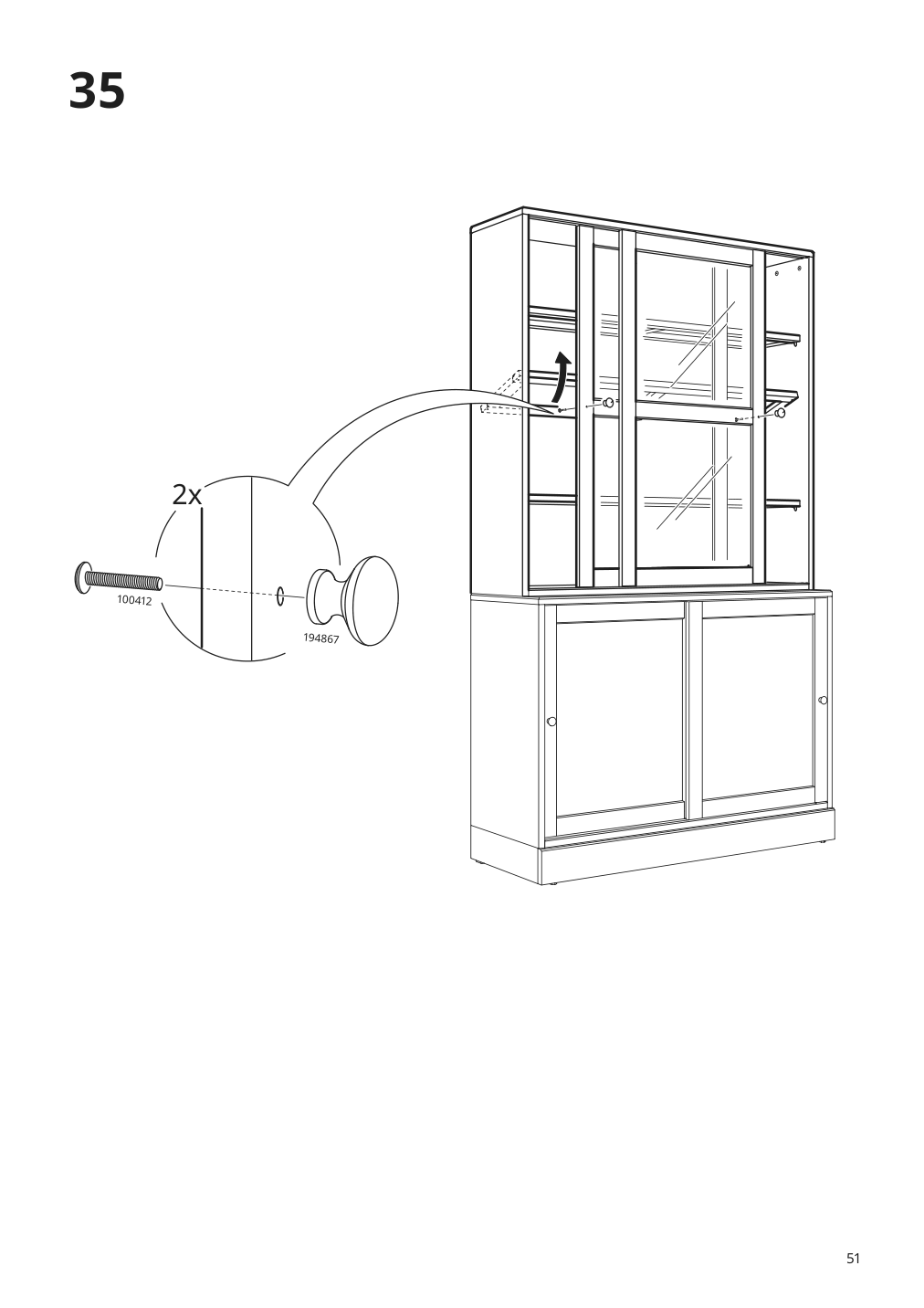 Assembly instructions for IKEA Havsta glass door cabinet gray | Page 51 - IKEA HAVSTA storage with sliding glass doors 892.752.32