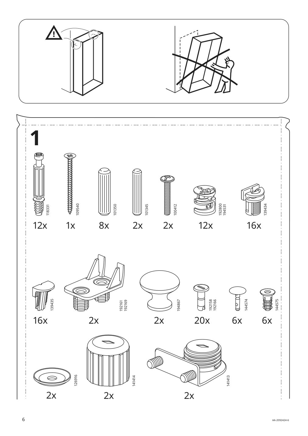 Assembly instructions for IKEA Havsta glass door cabinet gray | Page 6 - IKEA HAVSTA storage with sliding glass doors 192.659.05