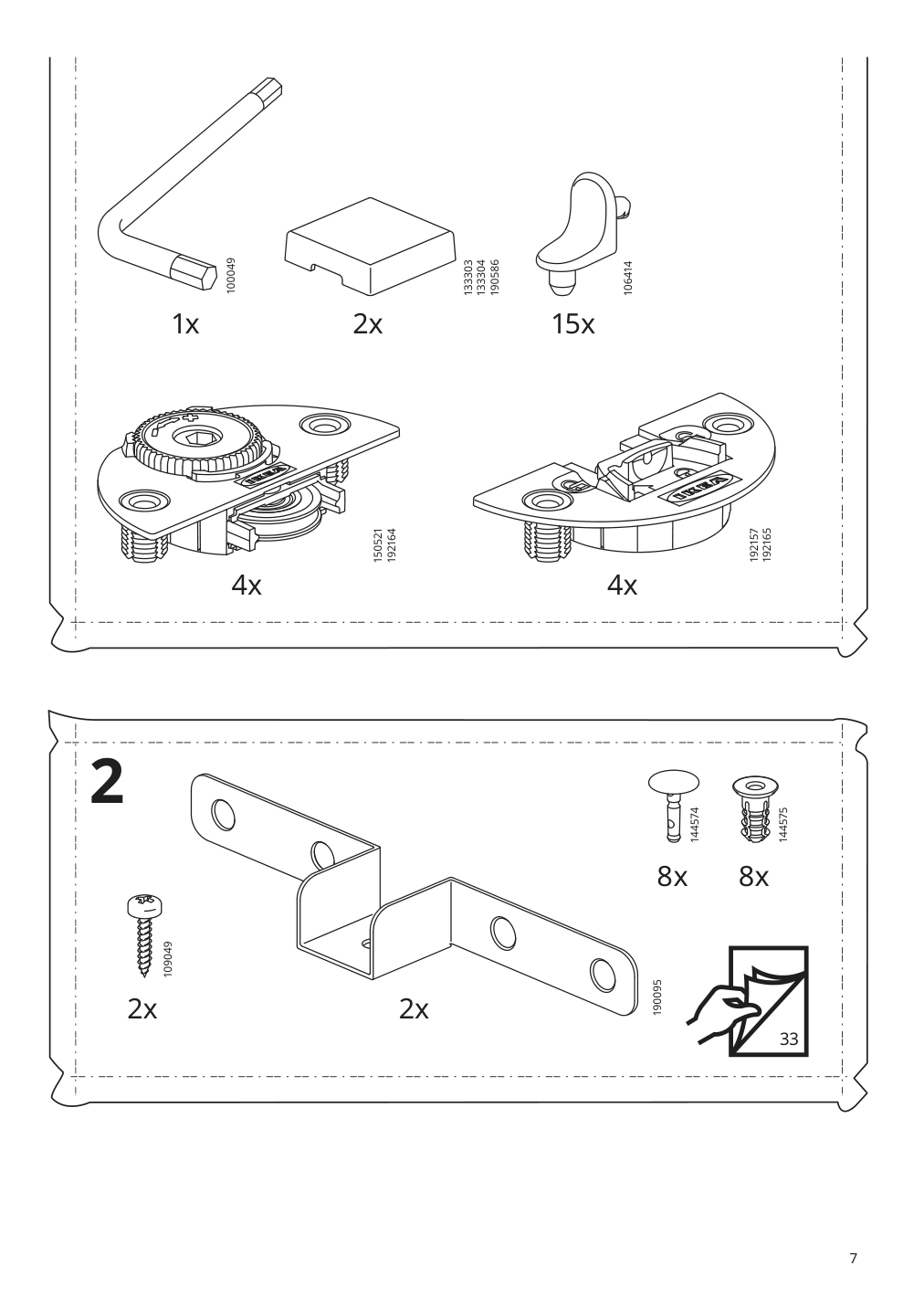 Assembly instructions for IKEA Havsta glass door cabinet gray | Page 7 - IKEA HAVSTA storage with sliding glass doors 192.659.05