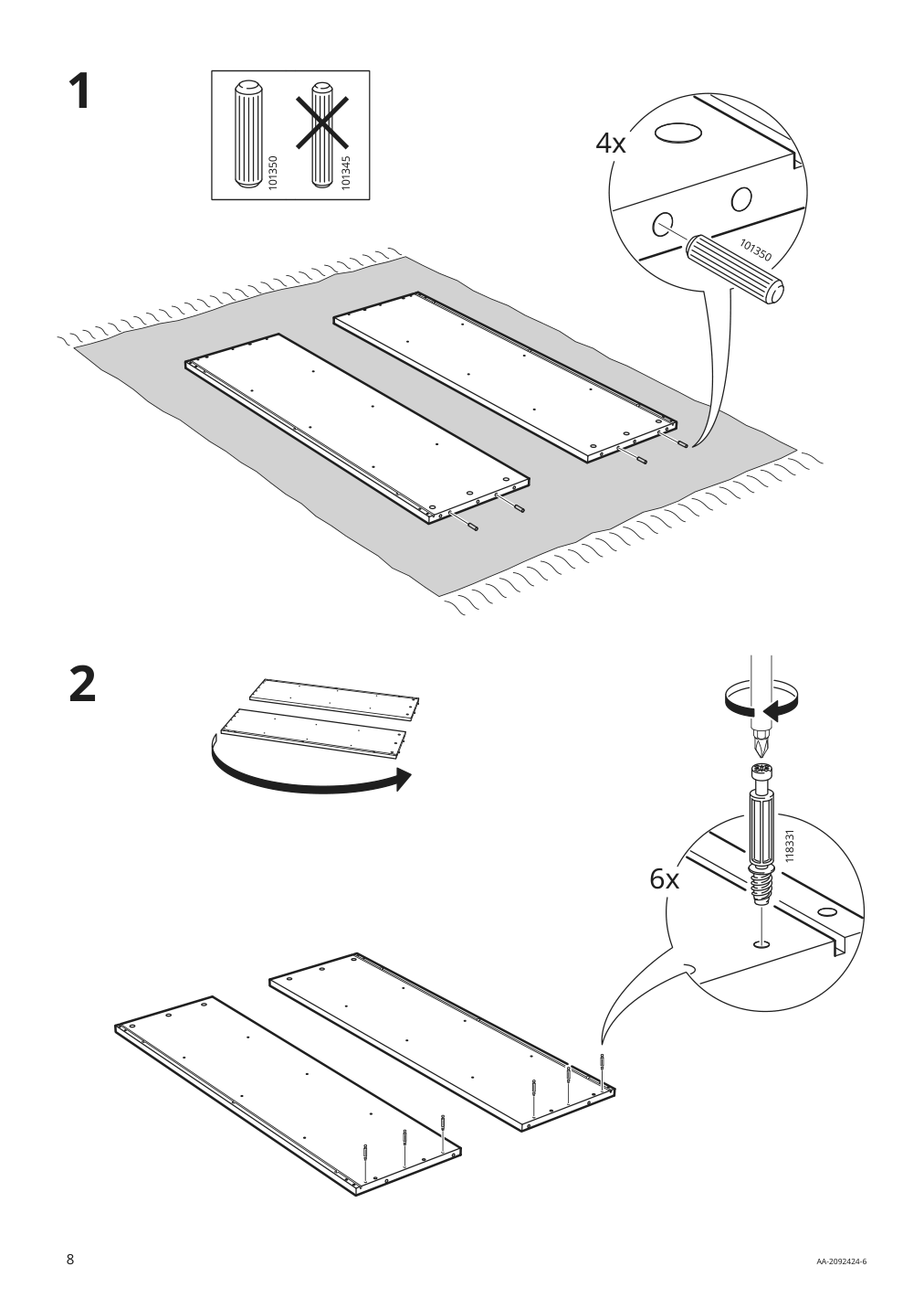 Assembly instructions for IKEA Havsta glass door cabinet gray | Page 8 - IKEA HAVSTA glass-door cabinet with base 392.751.16