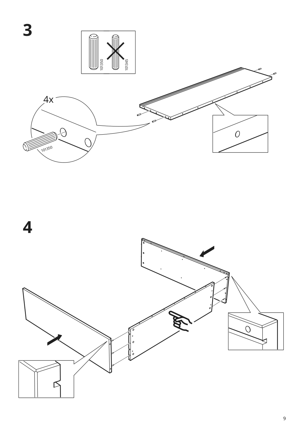 Assembly instructions for IKEA Havsta glass door cabinet gray | Page 9 - IKEA HAVSTA storage with sliding glass doors 192.660.66