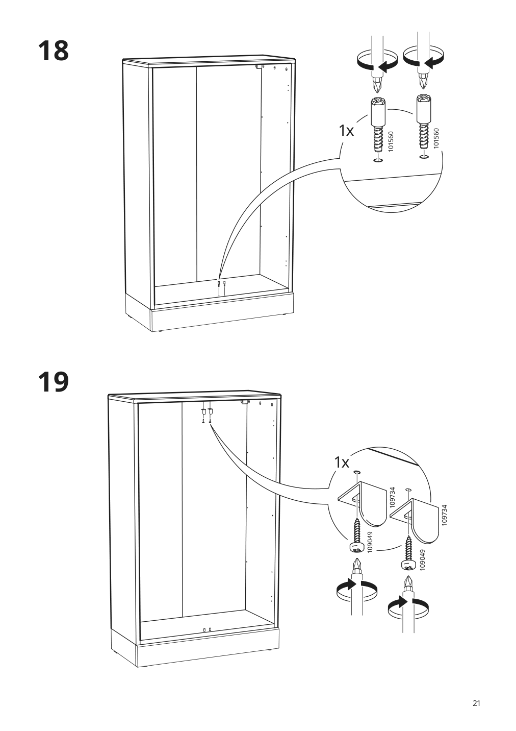 Assembly instructions for IKEA Havsta glass door cabinet white | Page 21 - IKEA HAVSTA glass-door cabinet with base 692.751.10