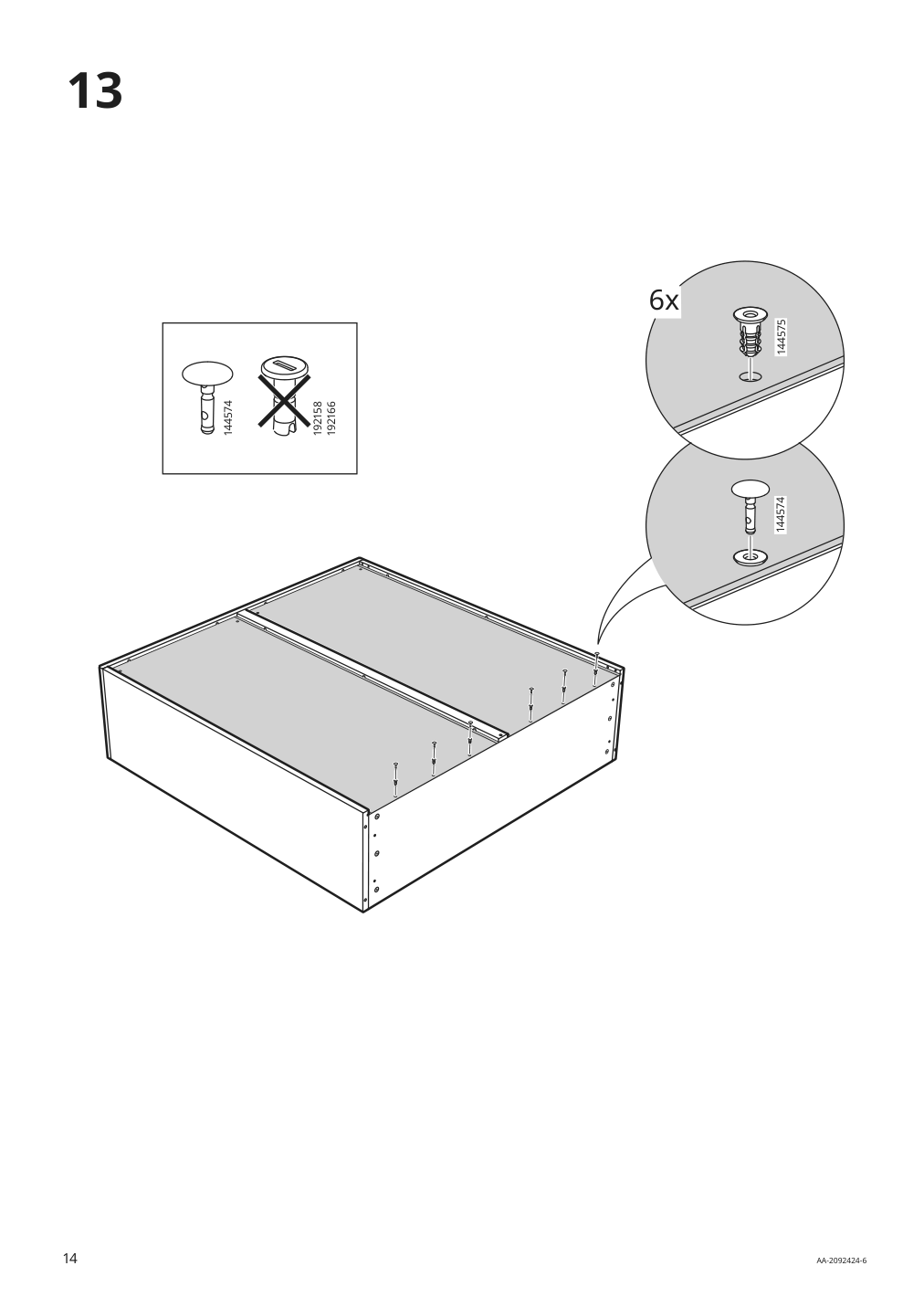 Assembly instructions for IKEA Havsta glass door cabinet white | Page 14 - IKEA HAVSTA glass-door cabinet with base 792.751.19