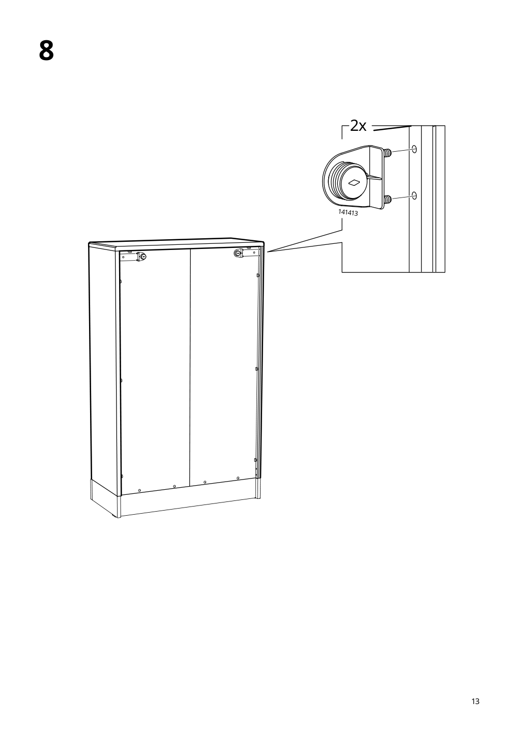 Assembly instructions for IKEA Havsta glass door cabinet white | Page 13 - IKEA HAVSTA storage combination w/glass doors 495.348.93