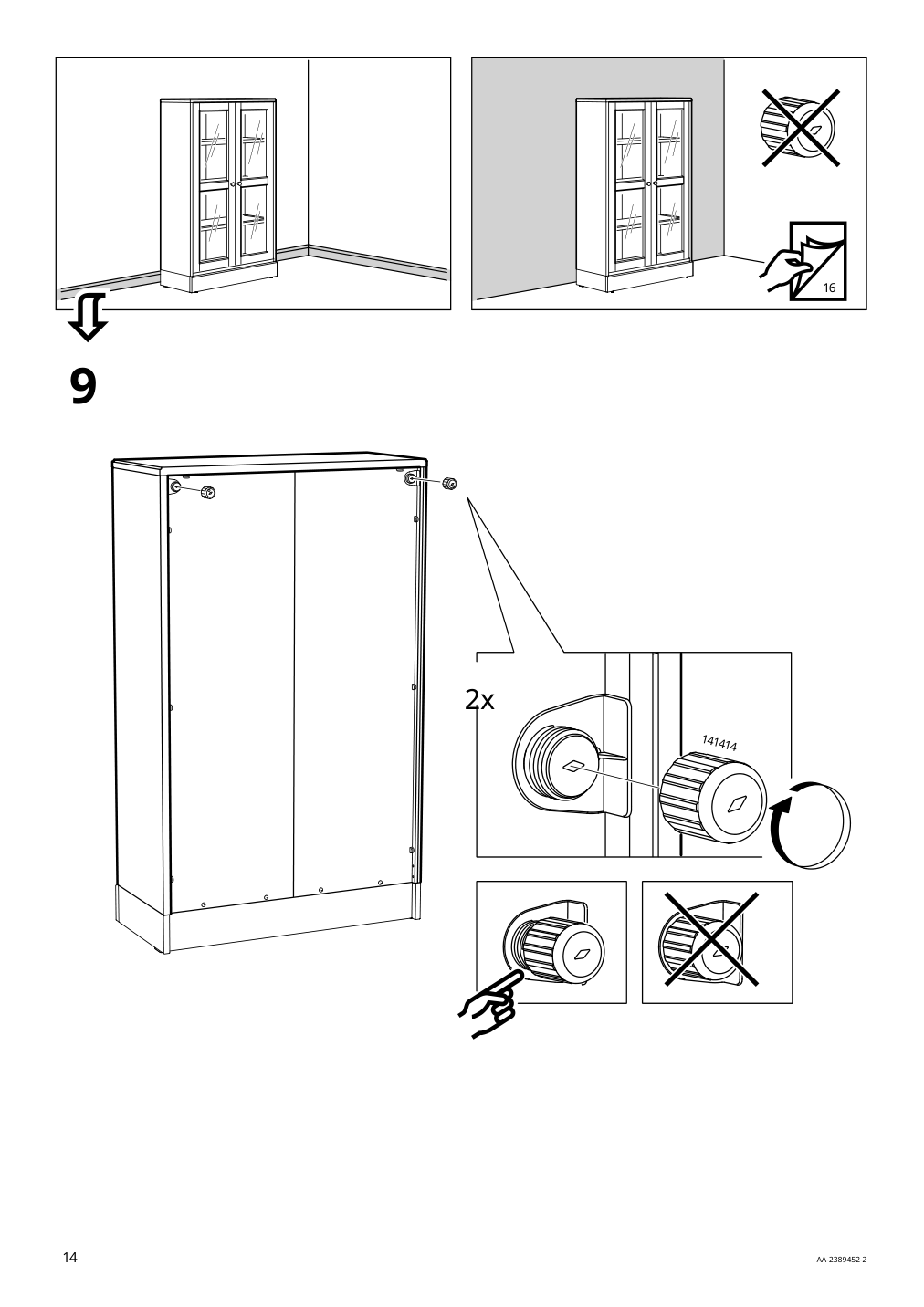 Assembly instructions for IKEA Havsta glass door cabinet white | Page 14 - IKEA HAVSTA storage combination w/glass doors 495.348.93