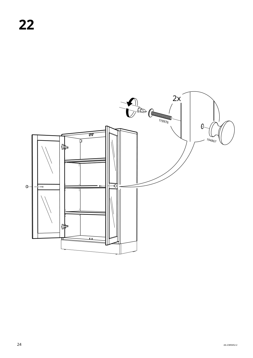 Assembly instructions for IKEA Havsta glass door cabinet white | Page 24 - IKEA HAVSTA storage combination w/glass doors 495.348.93