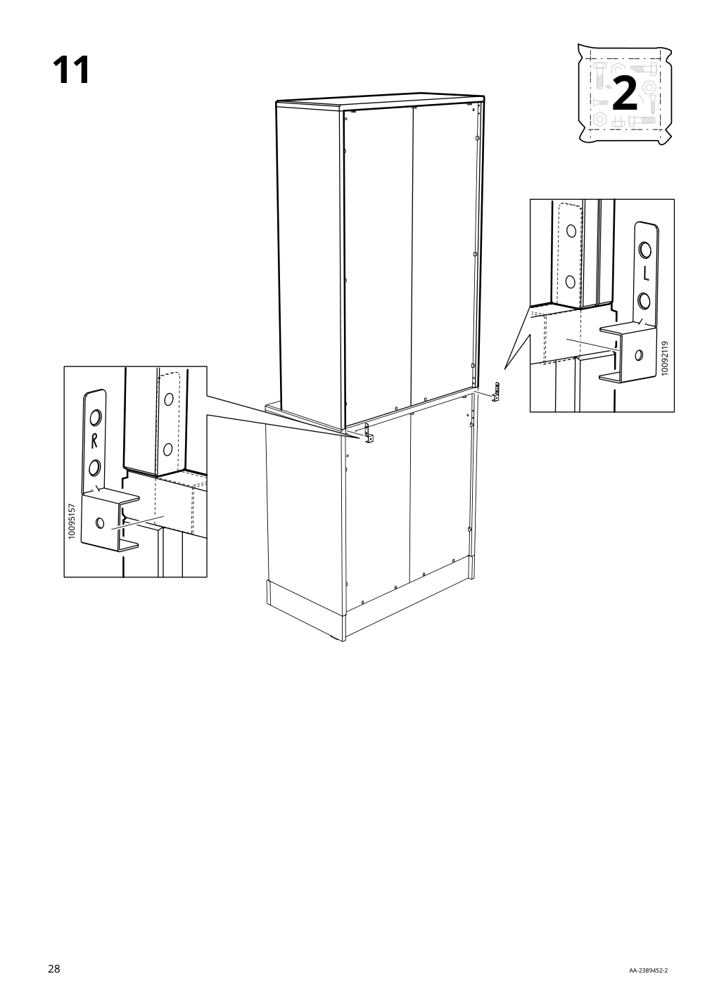 Assembly instructions for IKEA Havsta glass door cabinet white | Page 28 - IKEA HAVSTA storage combination w/glass doors 495.348.93