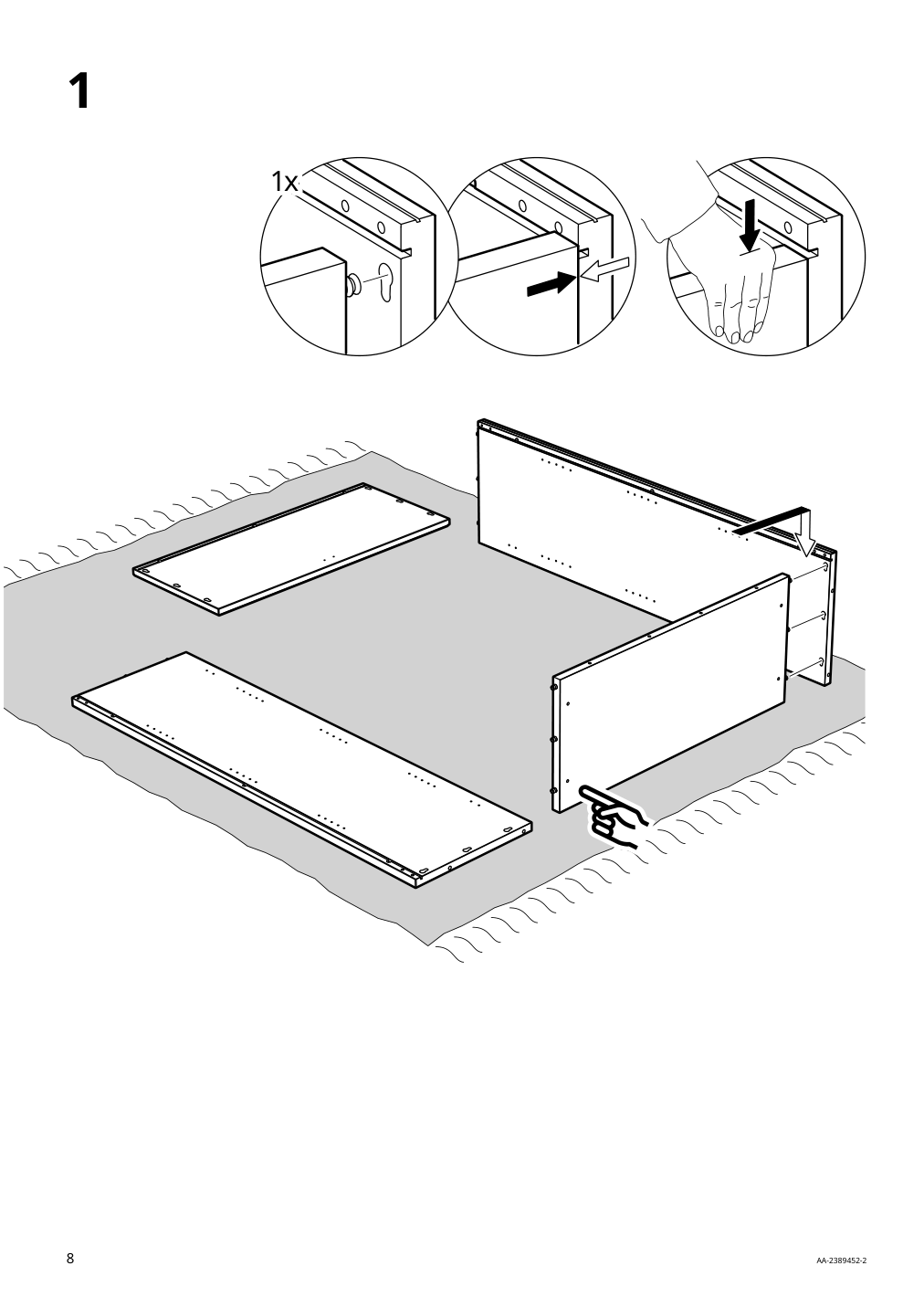 Assembly instructions for IKEA Havsta glass door cabinet white | Page 8 - IKEA HAVSTA storage combination w/glass doors 495.348.93