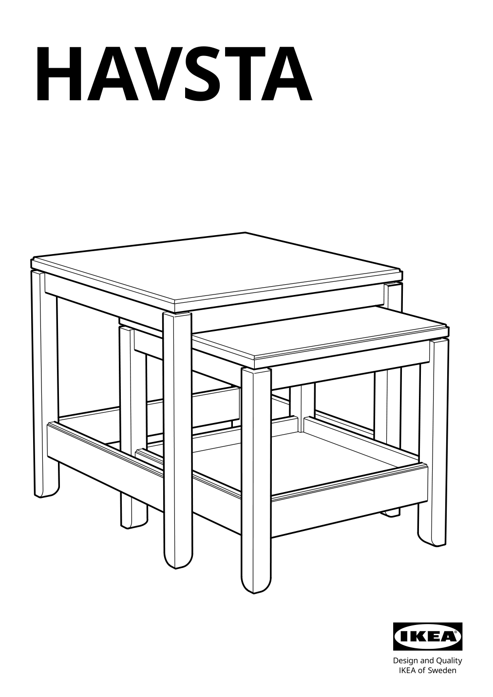 Assembly instructions for IKEA Havsta nesting tables set of 2 dark brown | Page 1 - IKEA HAVSTA nesting tables, set of 2 604.041.97