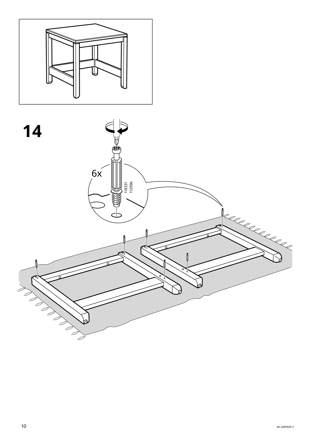 Assembly instructions for IKEA Havsta nesting tables set of 2 dark brown | Page 10 - IKEA HAVSTA nesting tables, set of 2 604.041.97