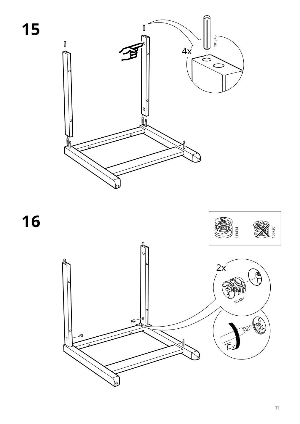 Assembly instructions for IKEA Havsta nesting tables set of 2 dark brown | Page 11 - IKEA HAVSTA nesting tables, set of 2 604.041.97