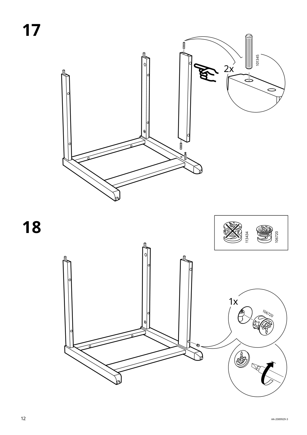 Assembly instructions for IKEA Havsta nesting tables set of 2 dark brown | Page 12 - IKEA HAVSTA nesting tables, set of 2 604.041.97