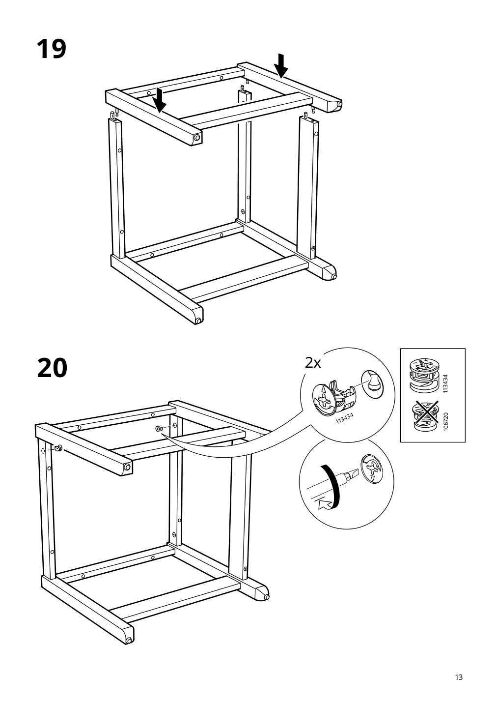 Assembly instructions for IKEA Havsta nesting tables set of 2 dark brown | Page 13 - IKEA HAVSTA nesting tables, set of 2 604.041.97