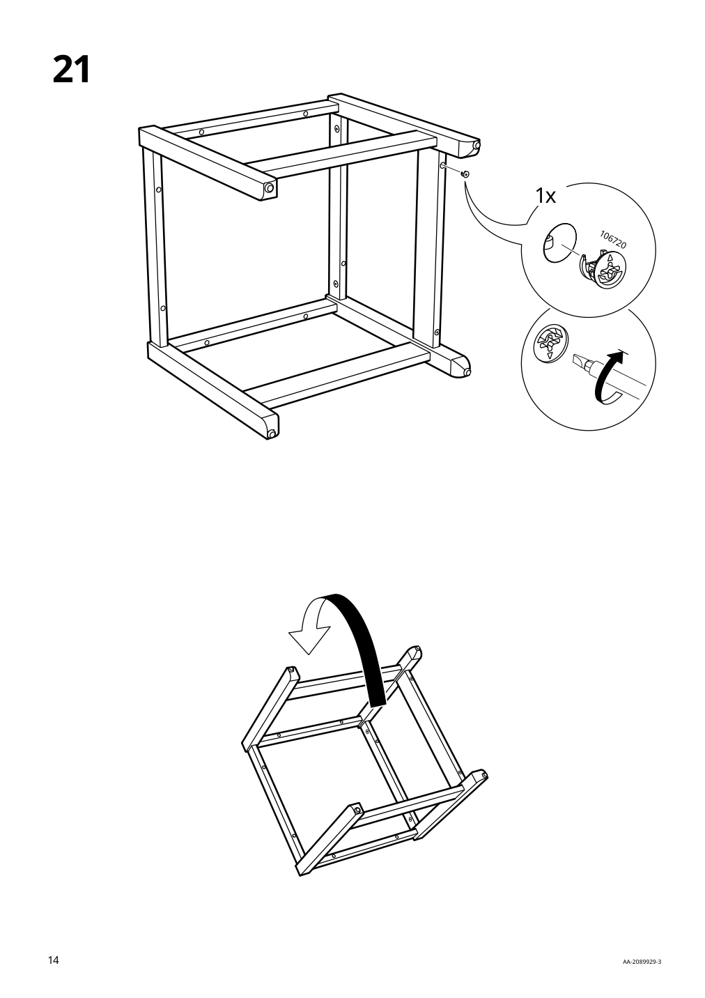 Assembly instructions for IKEA Havsta nesting tables set of 2 dark brown | Page 14 - IKEA HAVSTA nesting tables, set of 2 604.041.97