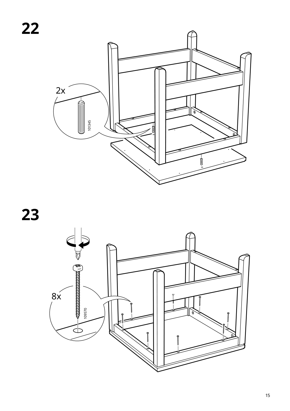 Assembly instructions for IKEA Havsta nesting tables set of 2 dark brown | Page 15 - IKEA HAVSTA nesting tables, set of 2 604.041.97