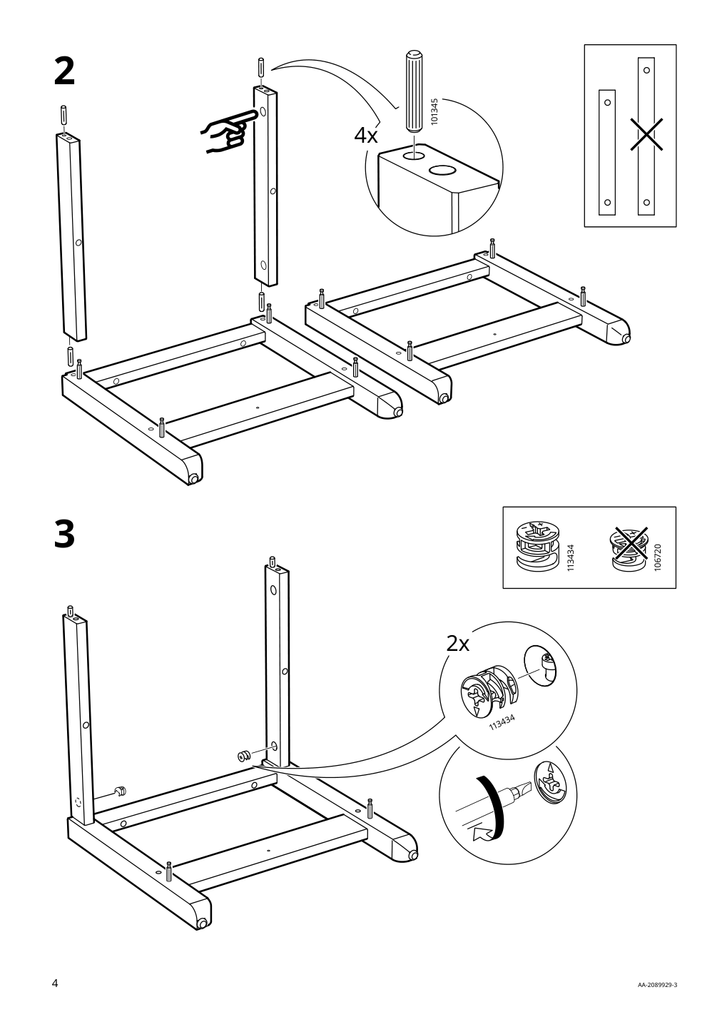 Assembly instructions for IKEA Havsta nesting tables set of 2 dark brown | Page 4 - IKEA HAVSTA nesting tables, set of 2 604.041.97