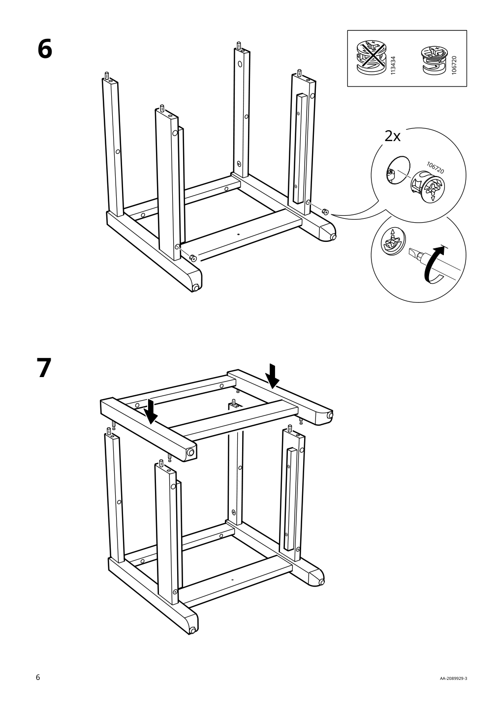 Assembly instructions for IKEA Havsta nesting tables set of 2 dark brown | Page 6 - IKEA HAVSTA nesting tables, set of 2 604.041.97