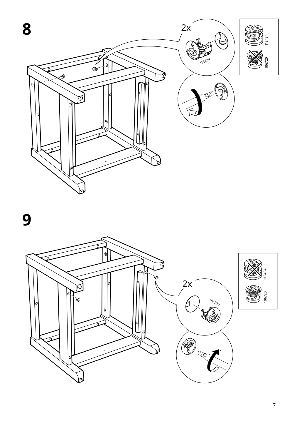 Assembly instructions for IKEA Havsta nesting tables set of 2 dark brown | Page 7 - IKEA HAVSTA nesting tables, set of 2 604.041.97