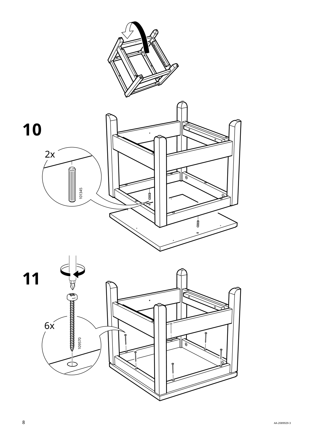 Assembly instructions for IKEA Havsta nesting tables set of 2 dark brown | Page 8 - IKEA HAVSTA nesting tables, set of 2 604.041.97