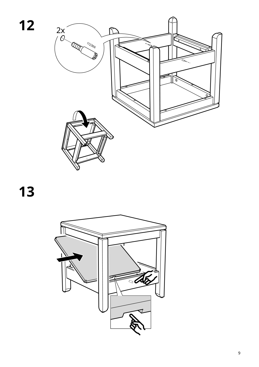 Assembly instructions for IKEA Havsta nesting tables set of 2 dark brown | Page 9 - IKEA HAVSTA nesting tables, set of 2 604.041.97