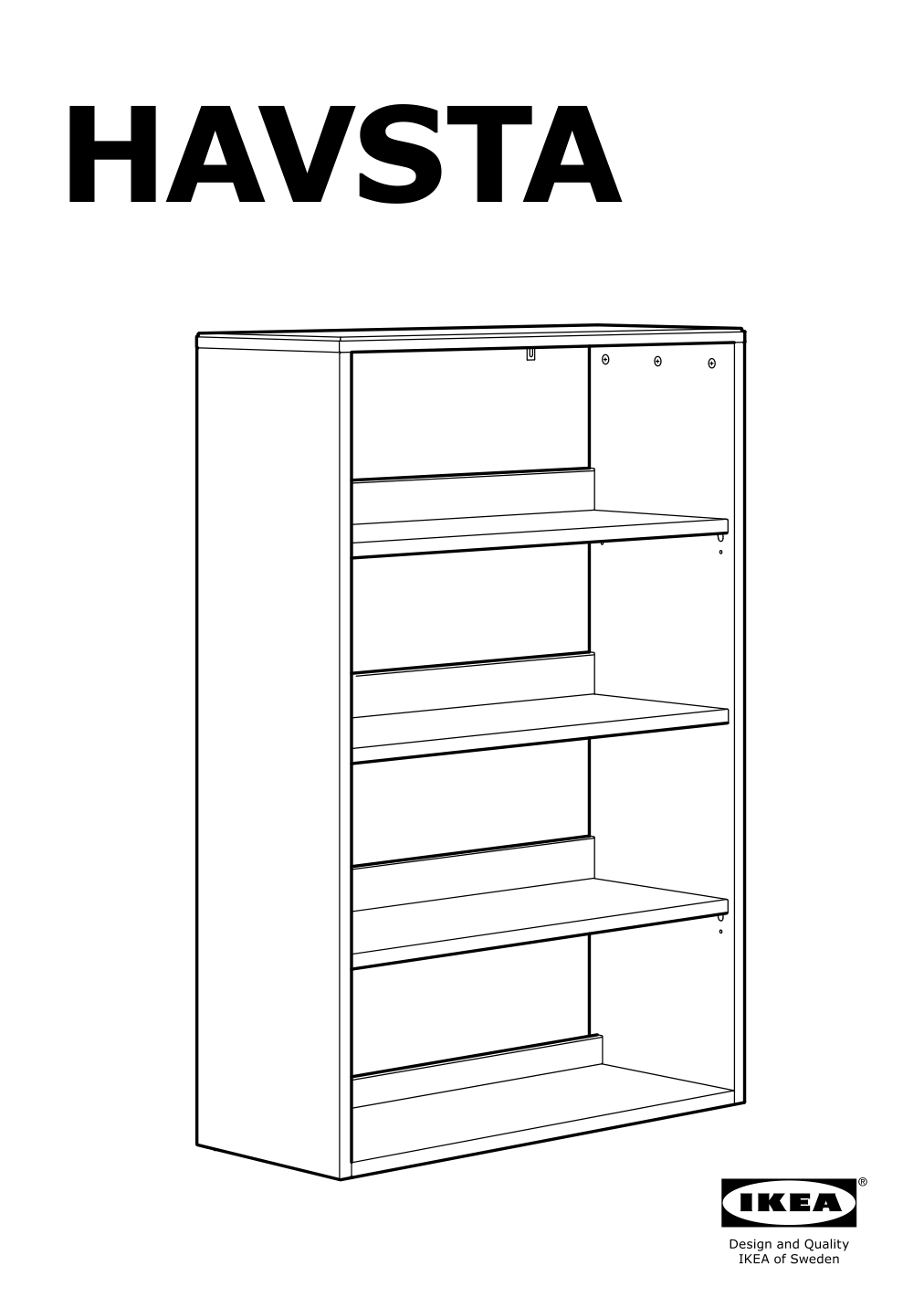 Assembly instructions for IKEA Havsta shelf unit gray | Page 1 - IKEA HAVSTA shelf unit 204.151.93