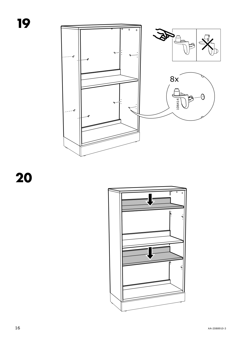 Assembly instructions for IKEA Havsta shelf unit gray | Page 16 - IKEA HAVSTA storage with sliding glass doors 192.660.66