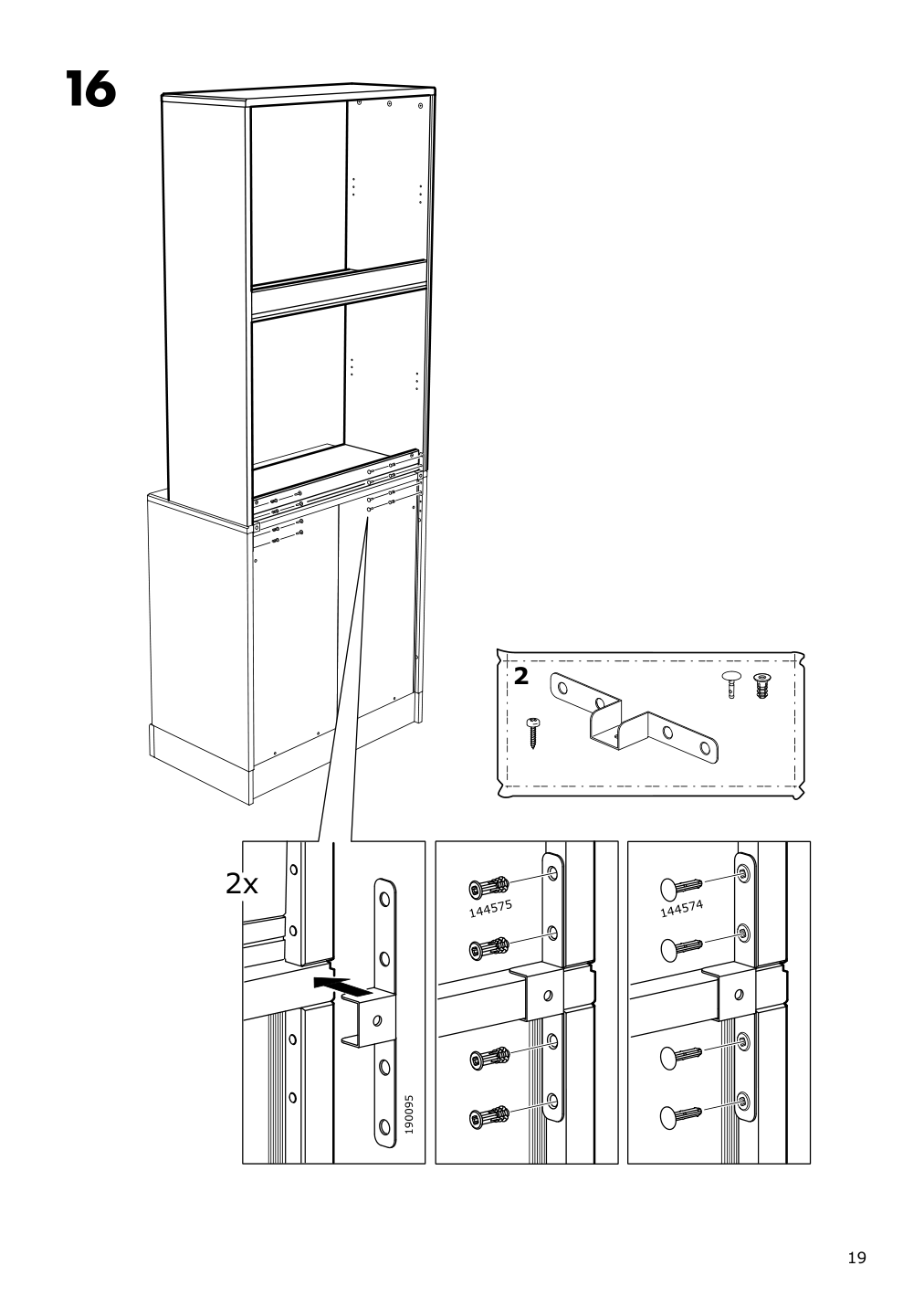 Assembly instructions for IKEA Havsta shelf unit gray | Page 19 - IKEA HAVSTA storage with sliding glass doors 192.660.66