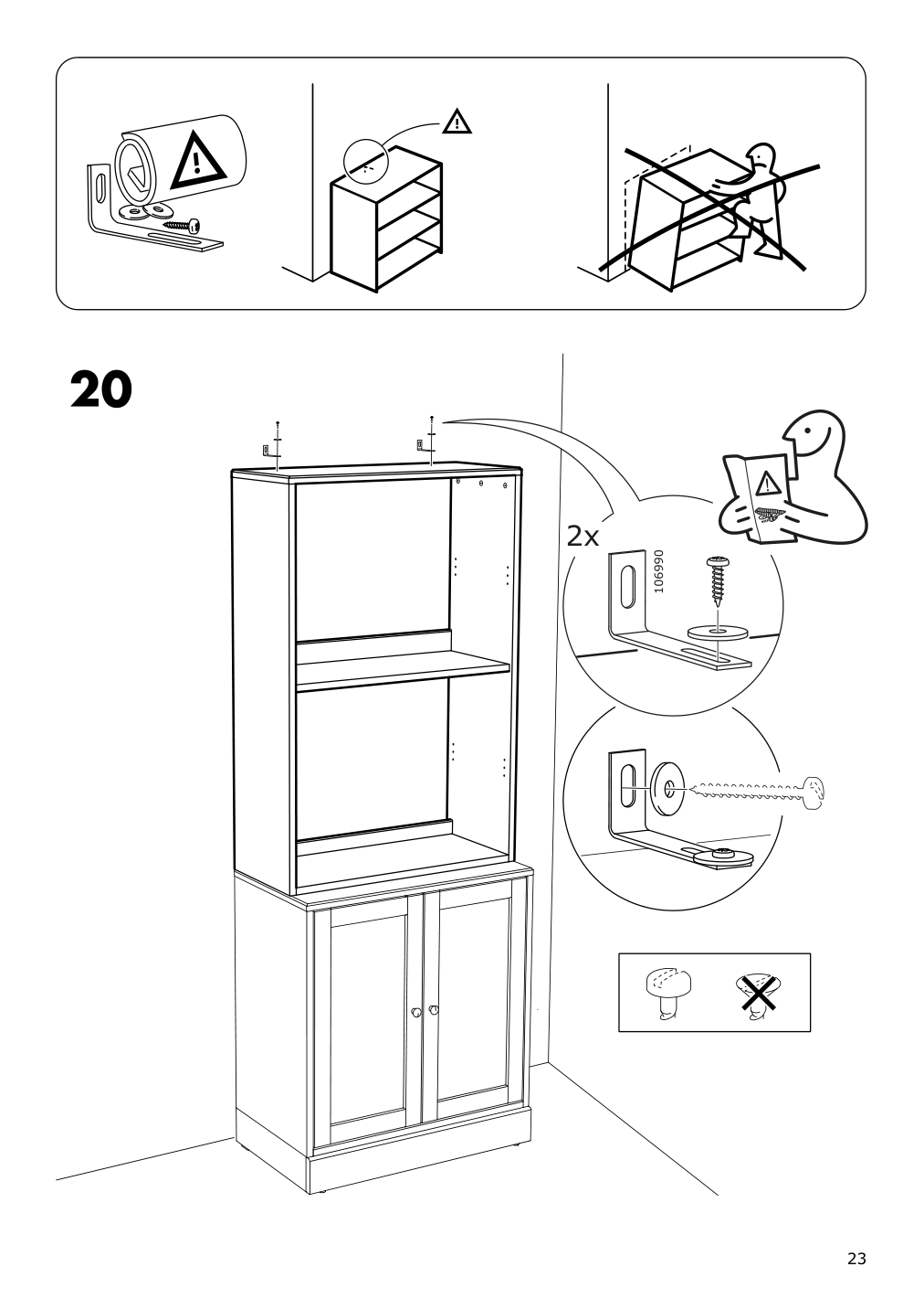 Assembly instructions for IKEA Havsta shelf unit gray | Page 23 - IKEA HAVSTA storage with sliding glass doors 192.660.66