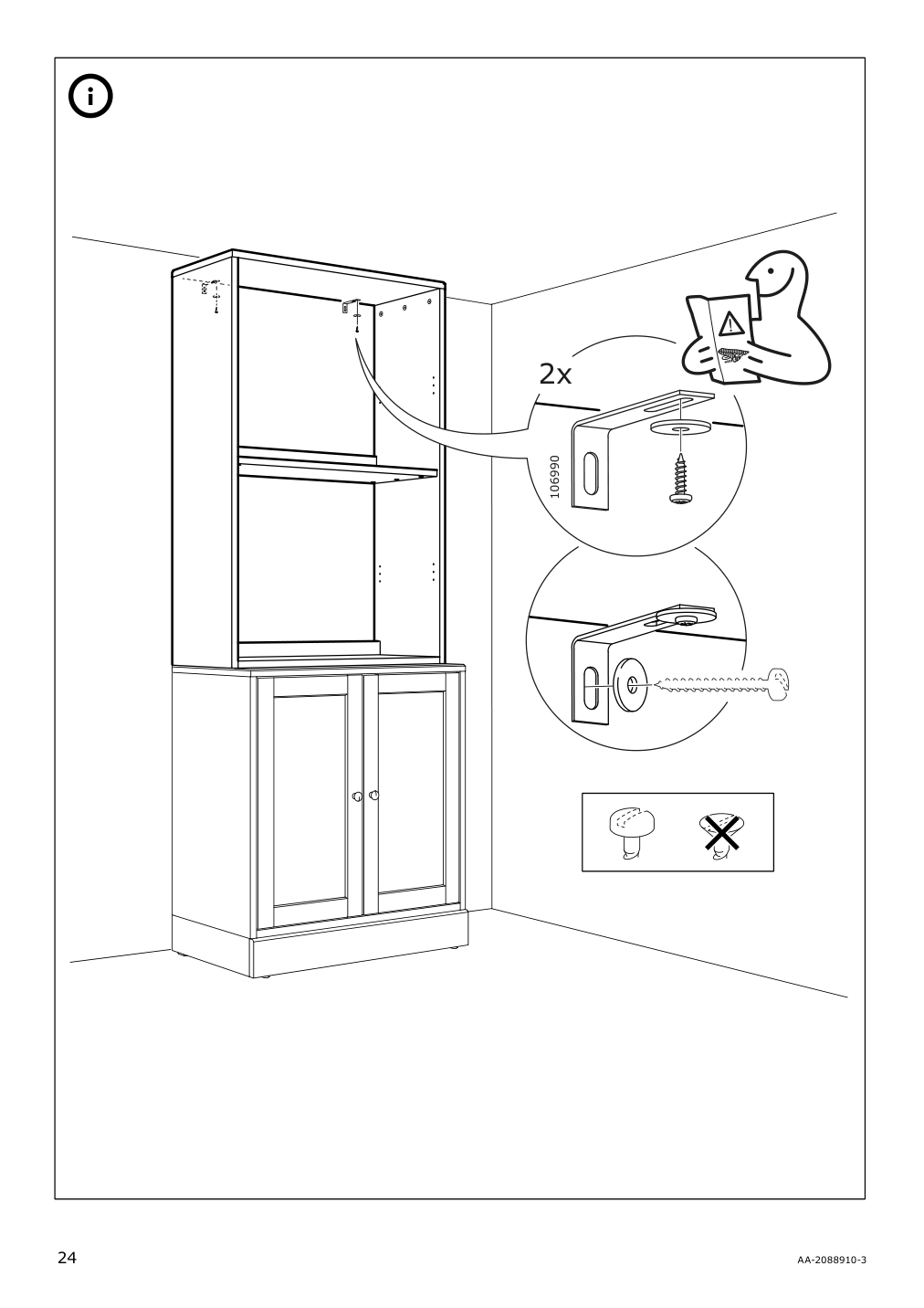 Assembly instructions for IKEA Havsta shelf unit gray | Page 24 - IKEA HAVSTA shelf unit 204.151.93