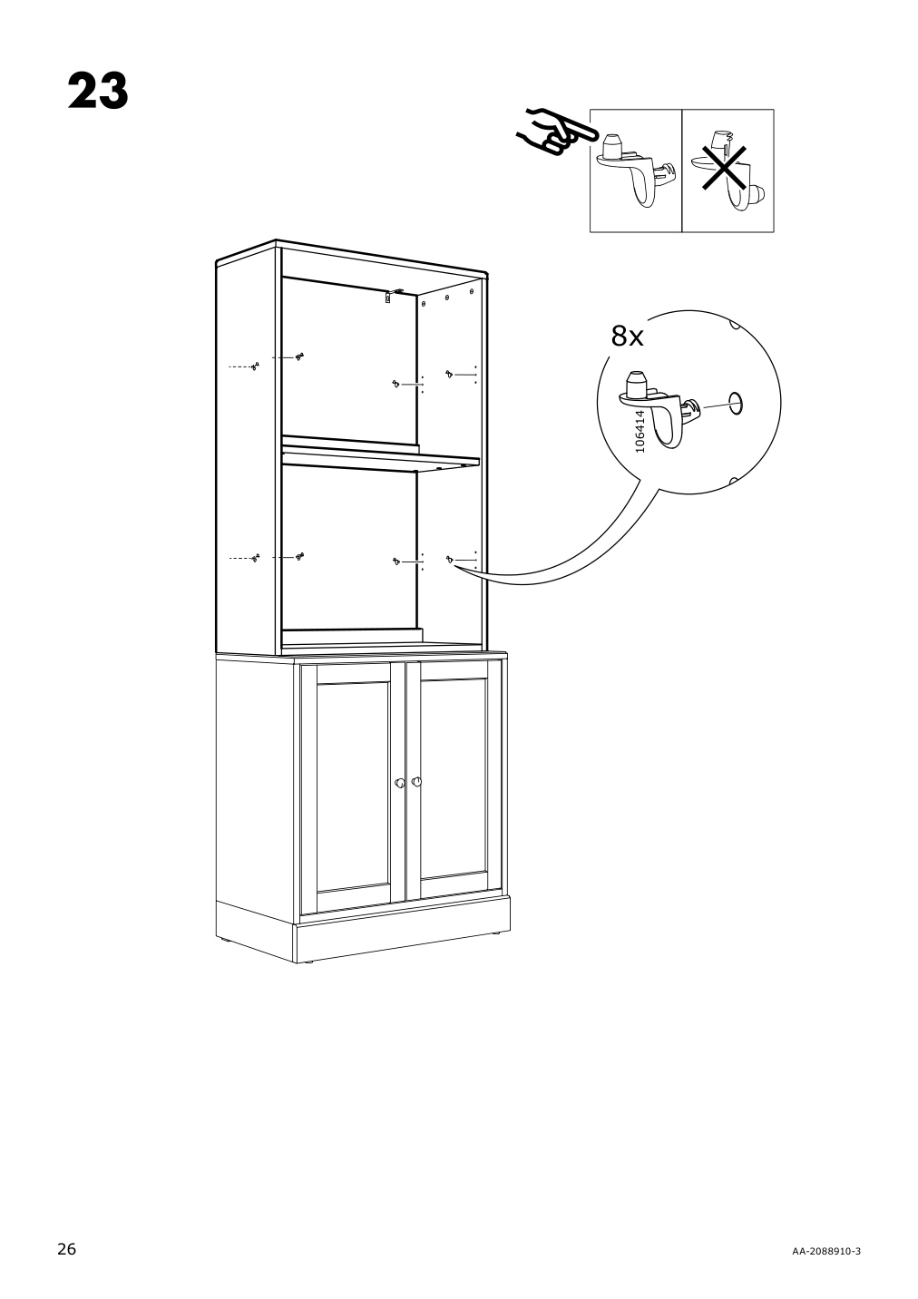 Assembly instructions for IKEA Havsta shelf unit gray | Page 26 - IKEA HAVSTA storage with sliding glass doors 192.660.66