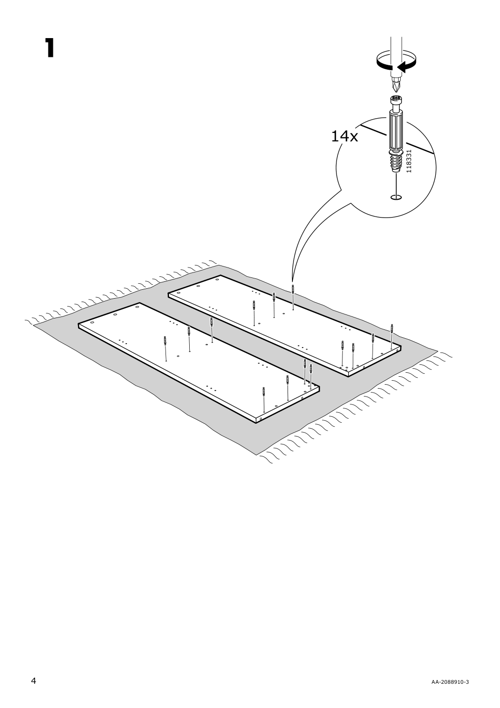 Assembly instructions for IKEA Havsta shelf unit gray | Page 4 - IKEA HAVSTA storage with sliding glass doors 192.660.66