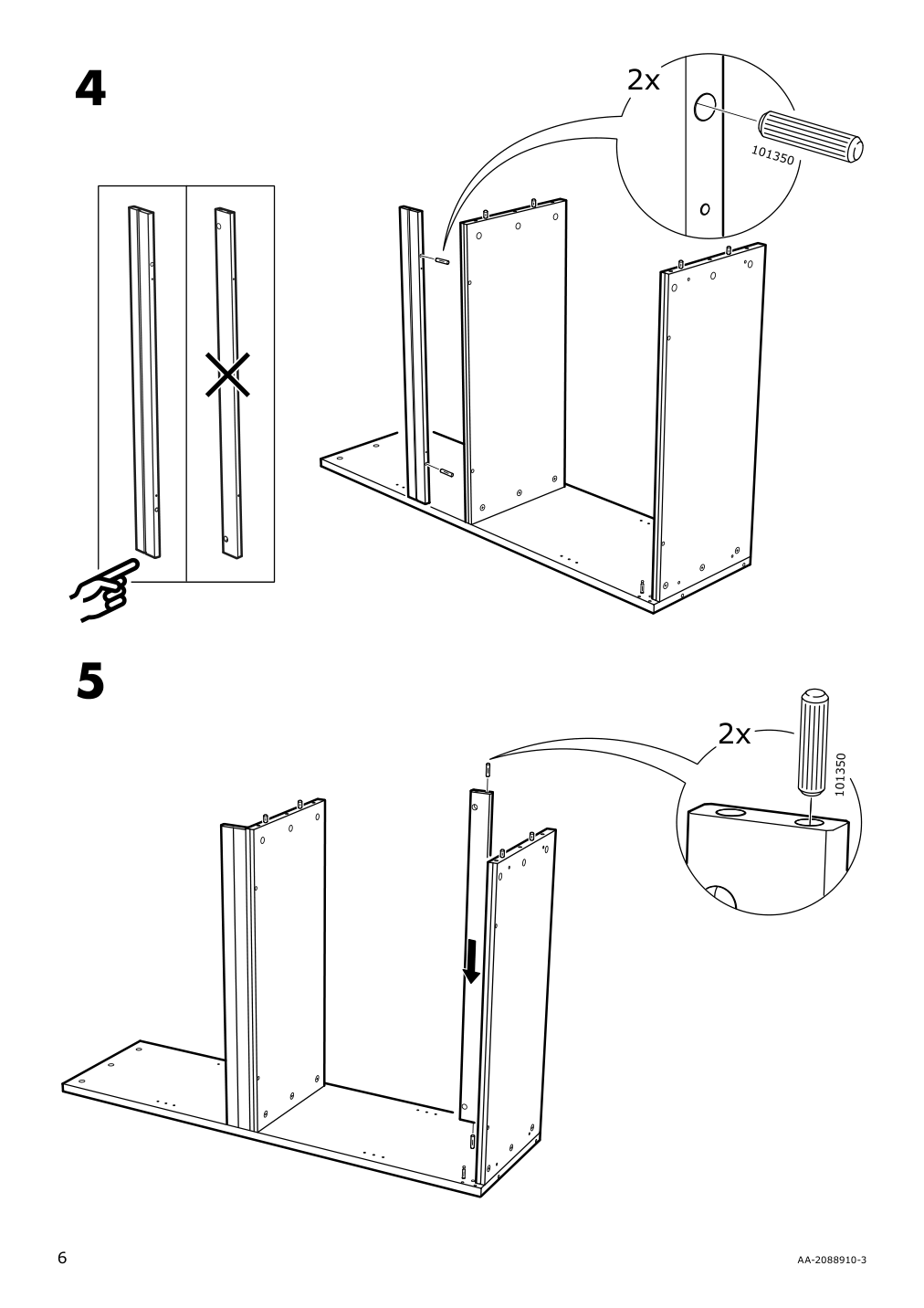 Assembly instructions for IKEA Havsta shelf unit gray | Page 6 - IKEA HAVSTA storage with sliding glass doors 192.660.66