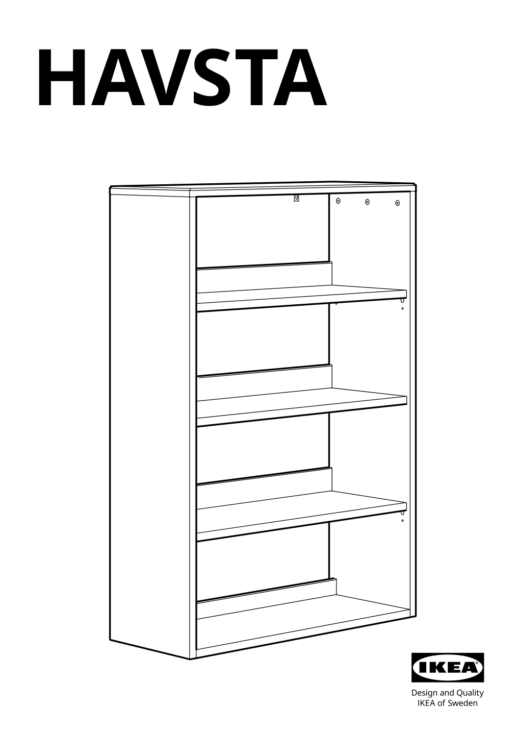 Assembly instructions for IKEA Havsta shelf unit gray | Page 1 - IKEA HAVSTA storage with sliding glass doors 192.660.66