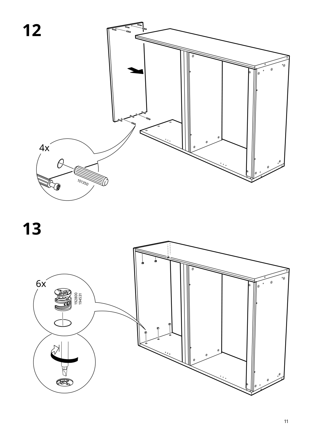 Assembly instructions for IKEA Havsta shelf unit gray | Page 11 - IKEA HAVSTA storage with sliding glass doors 192.660.66