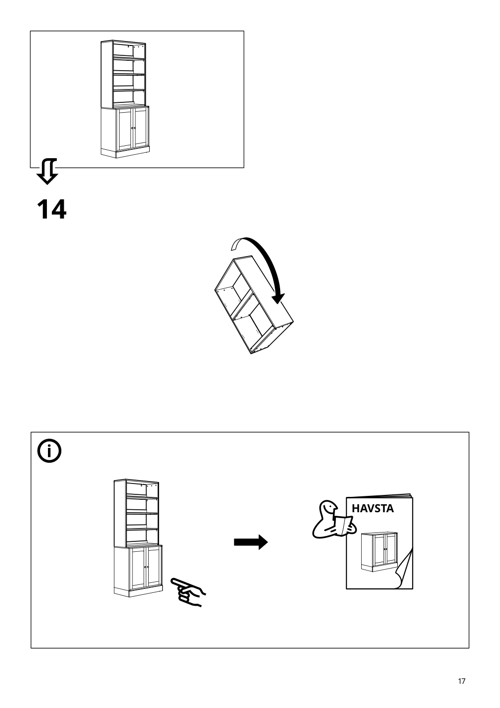 Assembly instructions for IKEA Havsta shelf unit gray | Page 17 - IKEA HAVSTA storage with sliding glass doors 192.660.66