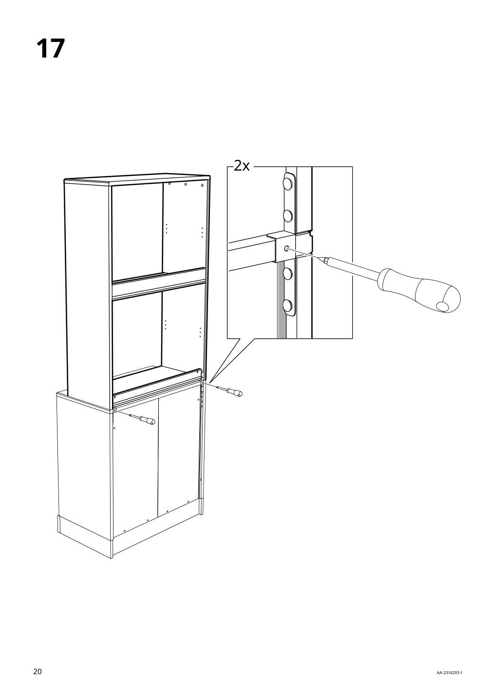 Assembly instructions for IKEA Havsta shelf unit gray | Page 20 - IKEA HAVSTA storage with sliding glass doors 192.660.66