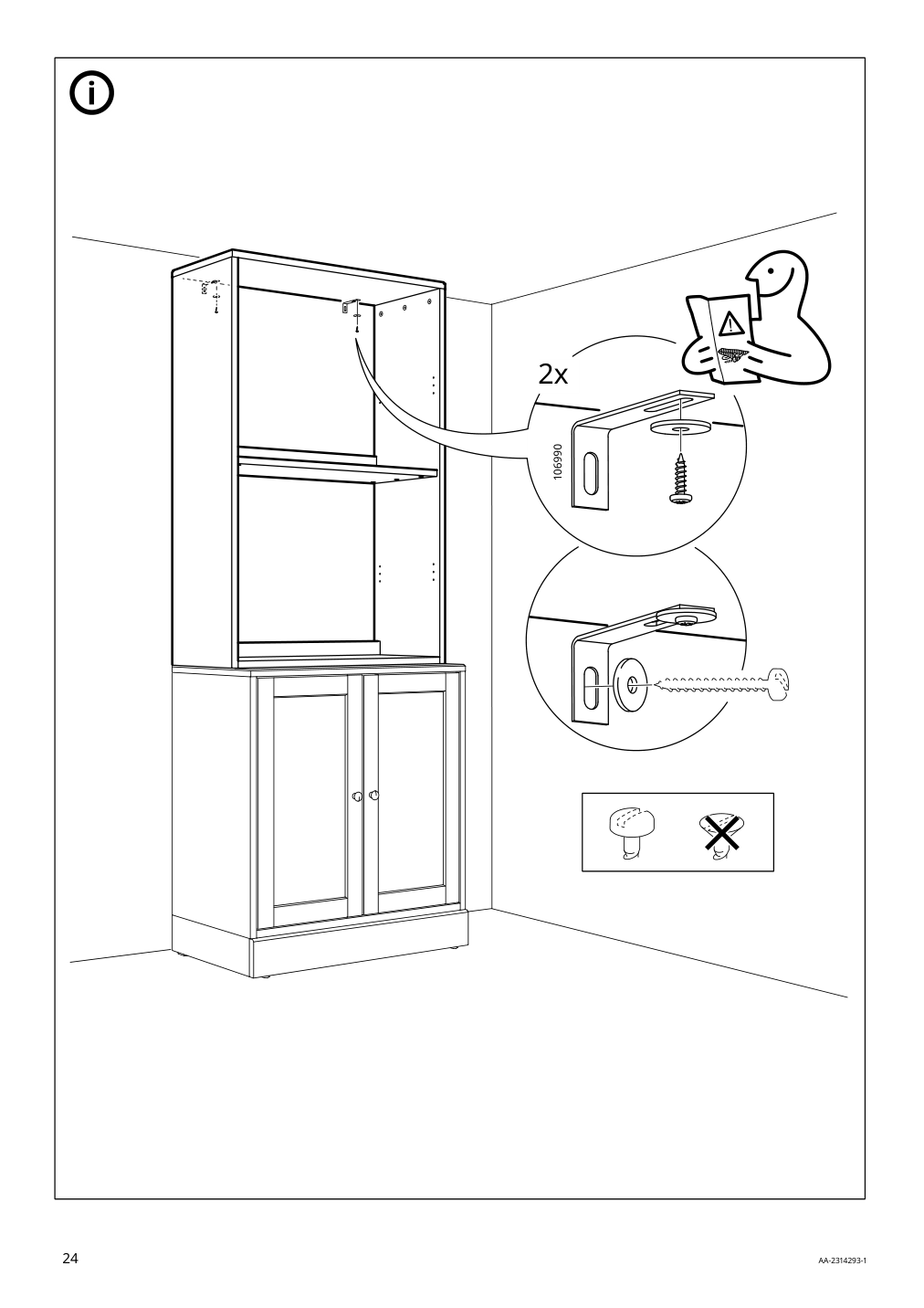 Assembly instructions for IKEA Havsta shelf unit gray | Page 24 - IKEA HAVSTA shelf unit 204.151.93