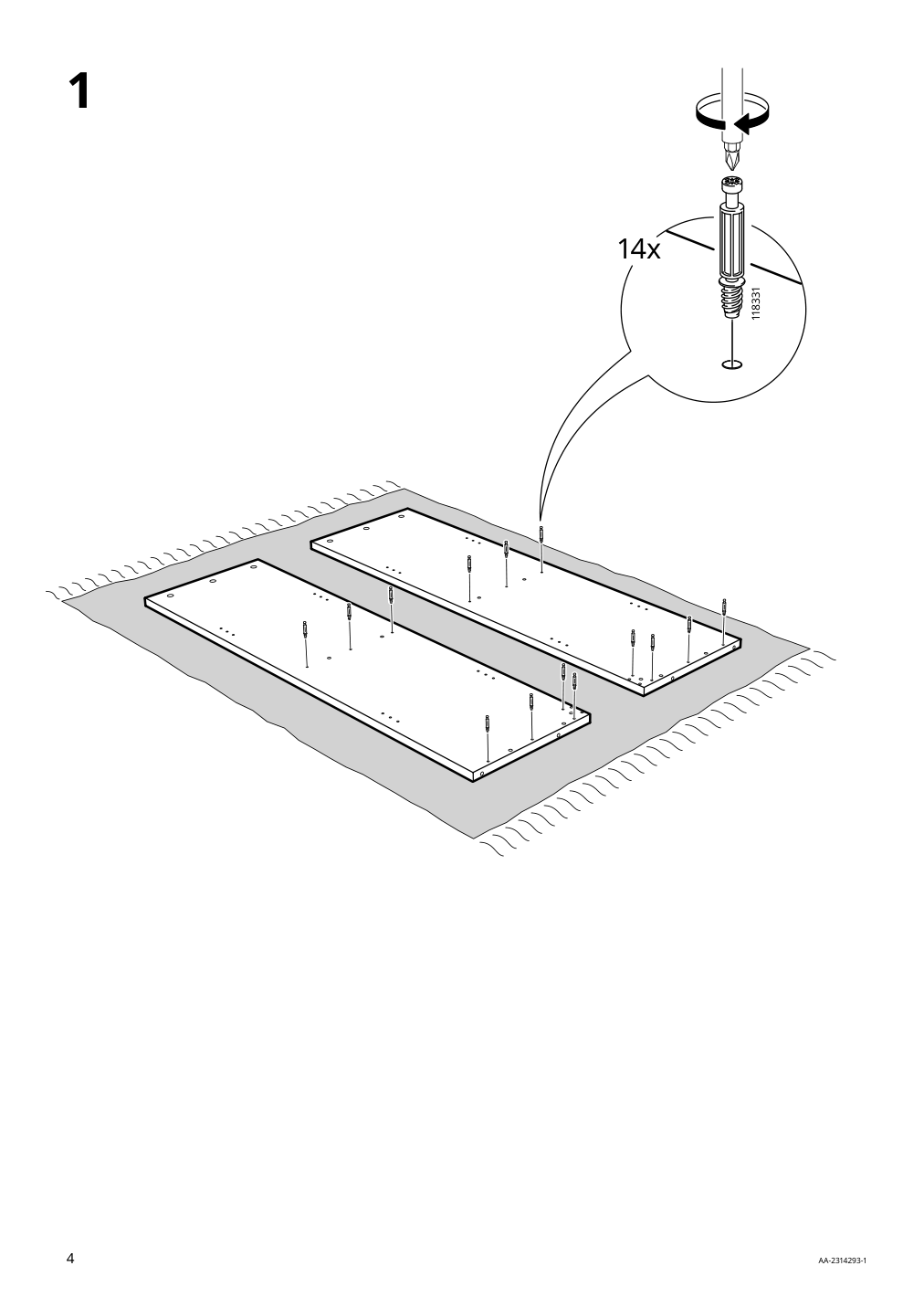 Assembly instructions for IKEA Havsta shelf unit gray | Page 4 - IKEA HAVSTA storage with sliding glass doors 192.660.66