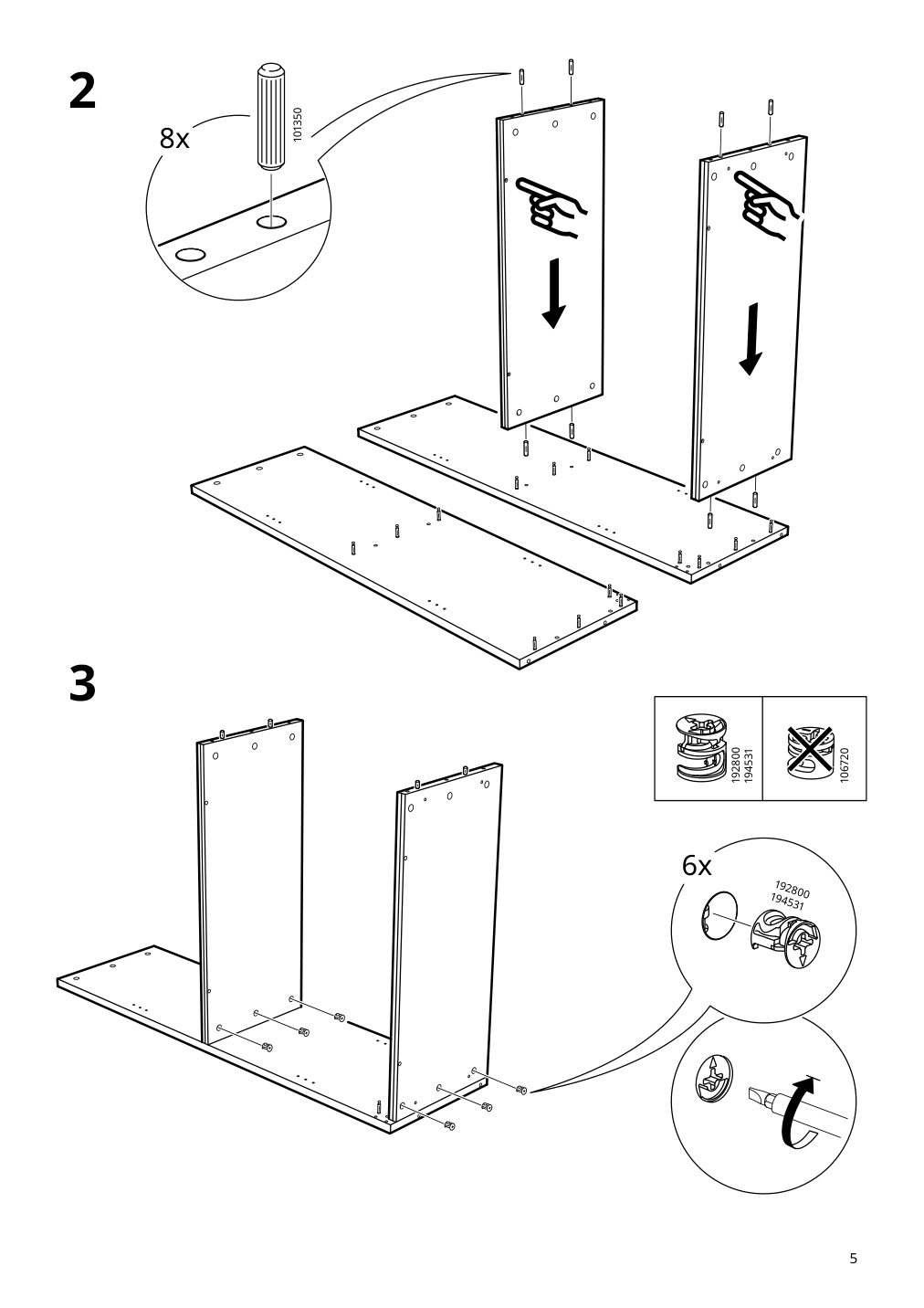 Assembly instructions for IKEA Havsta shelf unit gray | Page 5 - IKEA HAVSTA storage with sliding glass doors 192.660.66