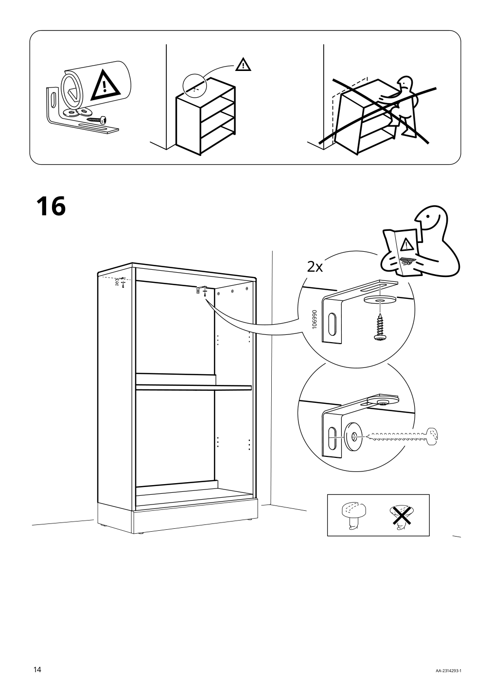 Assembly instructions for IKEA Havsta shelf unit white | Page 14 - IKEA HAVSTA storage combination w/glass doors 792.659.74